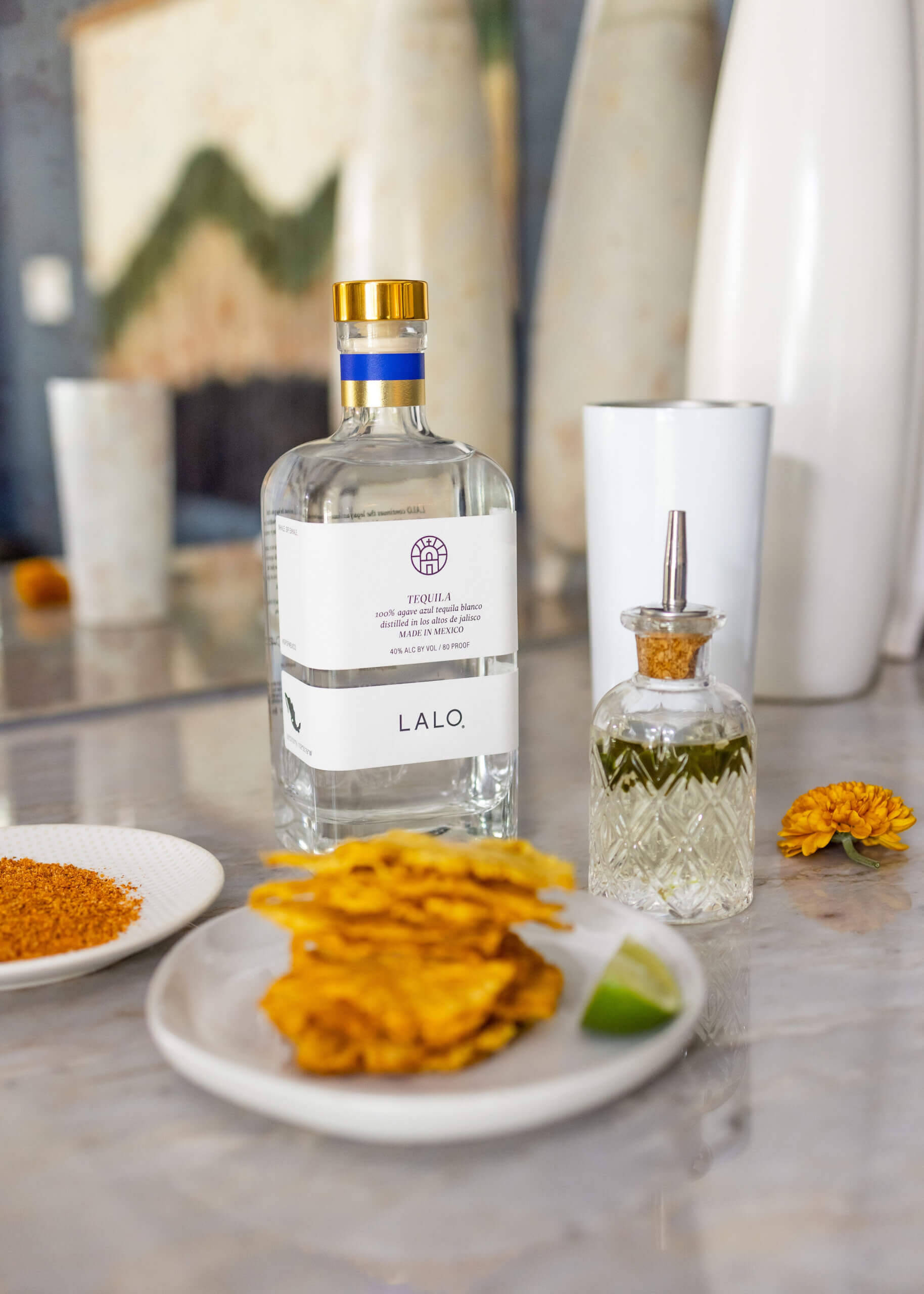 Lalo Tequila, crispy chips, lime, 2K Phone Wallpaper