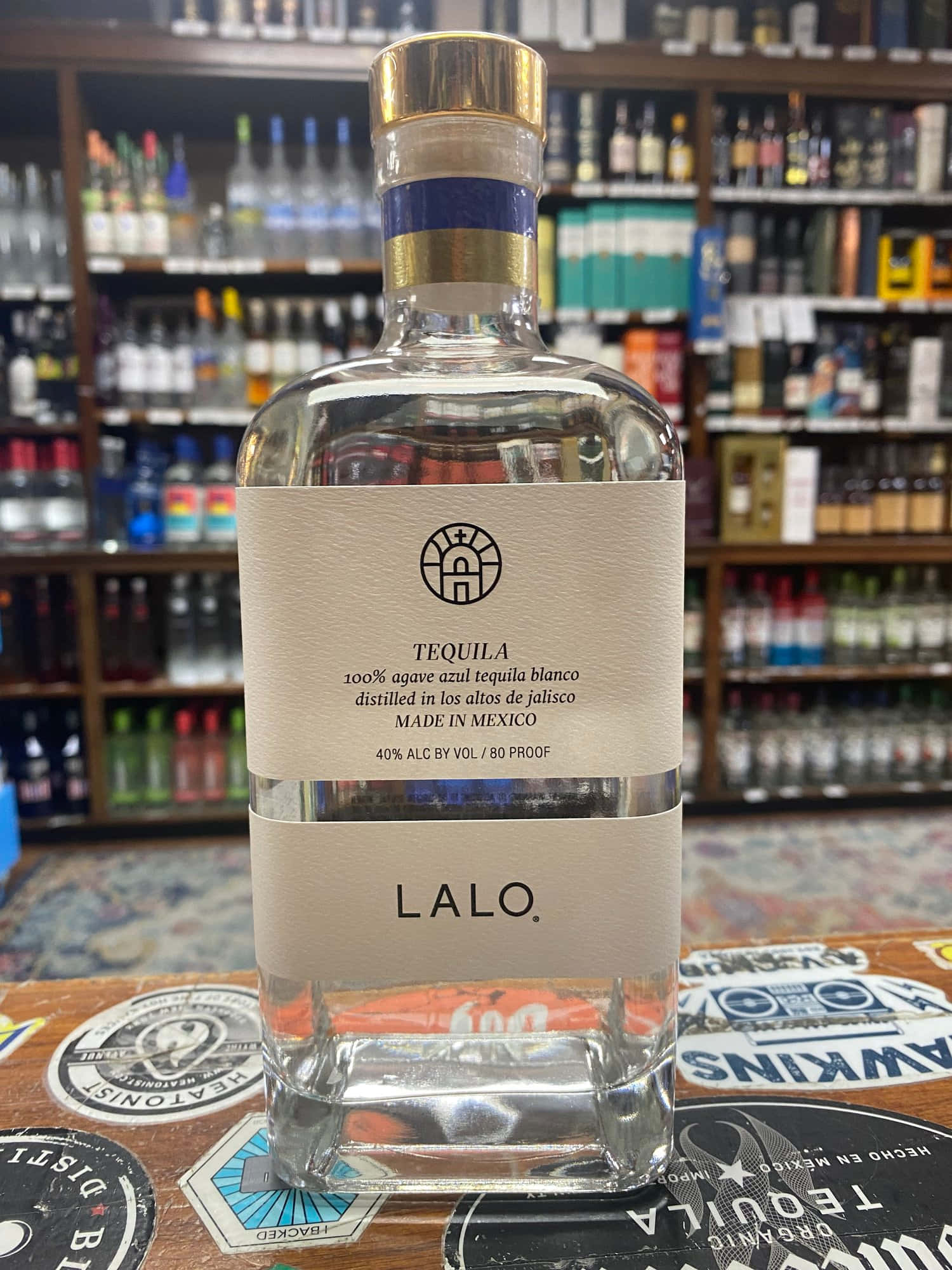 Lalo Tequila, clear glass bottle, gold cap, Full HD Phone Wallpaper