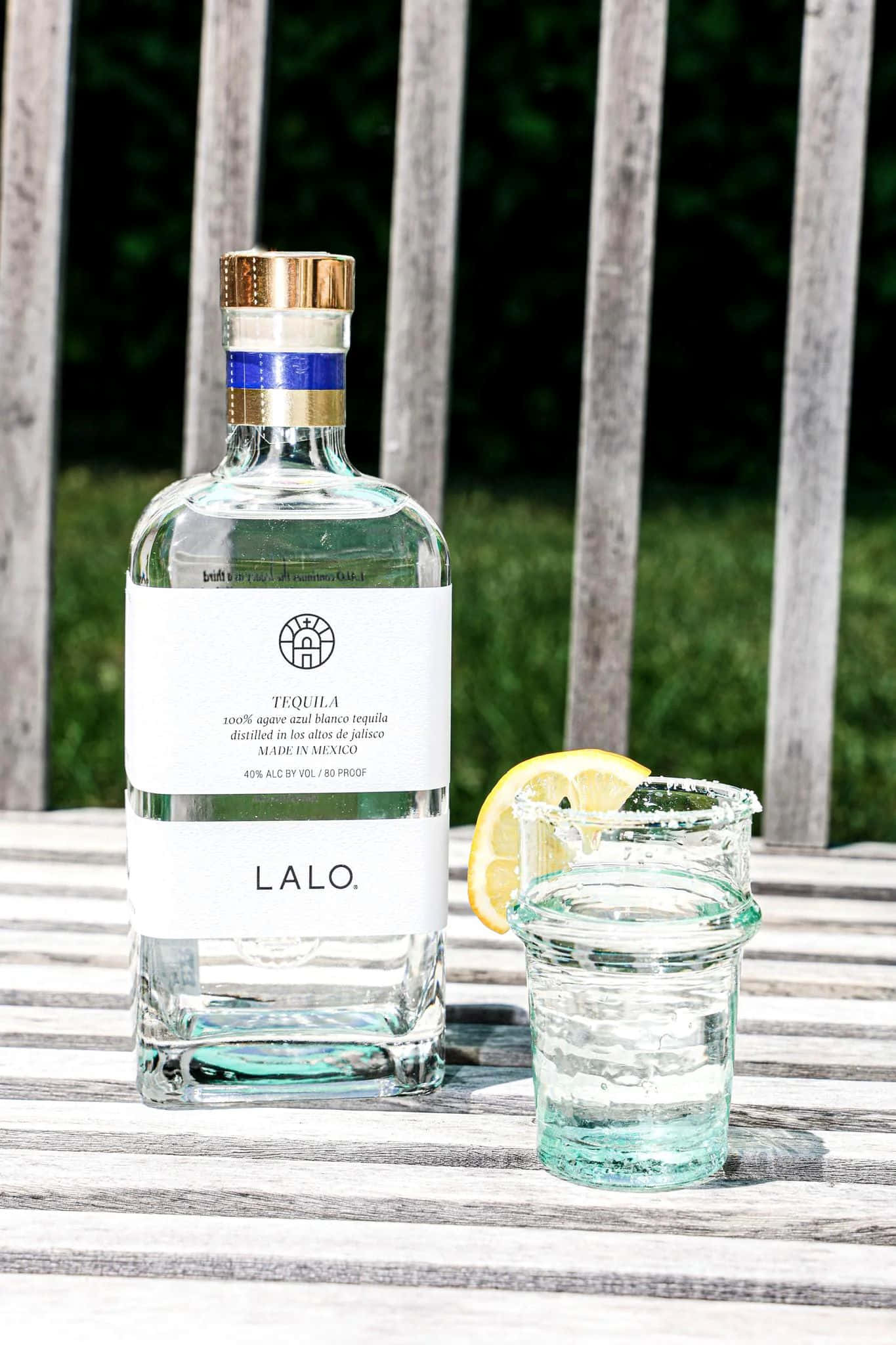 Lalo Tequila, gold cap, salted glass, Full HD Phone Wallpaper