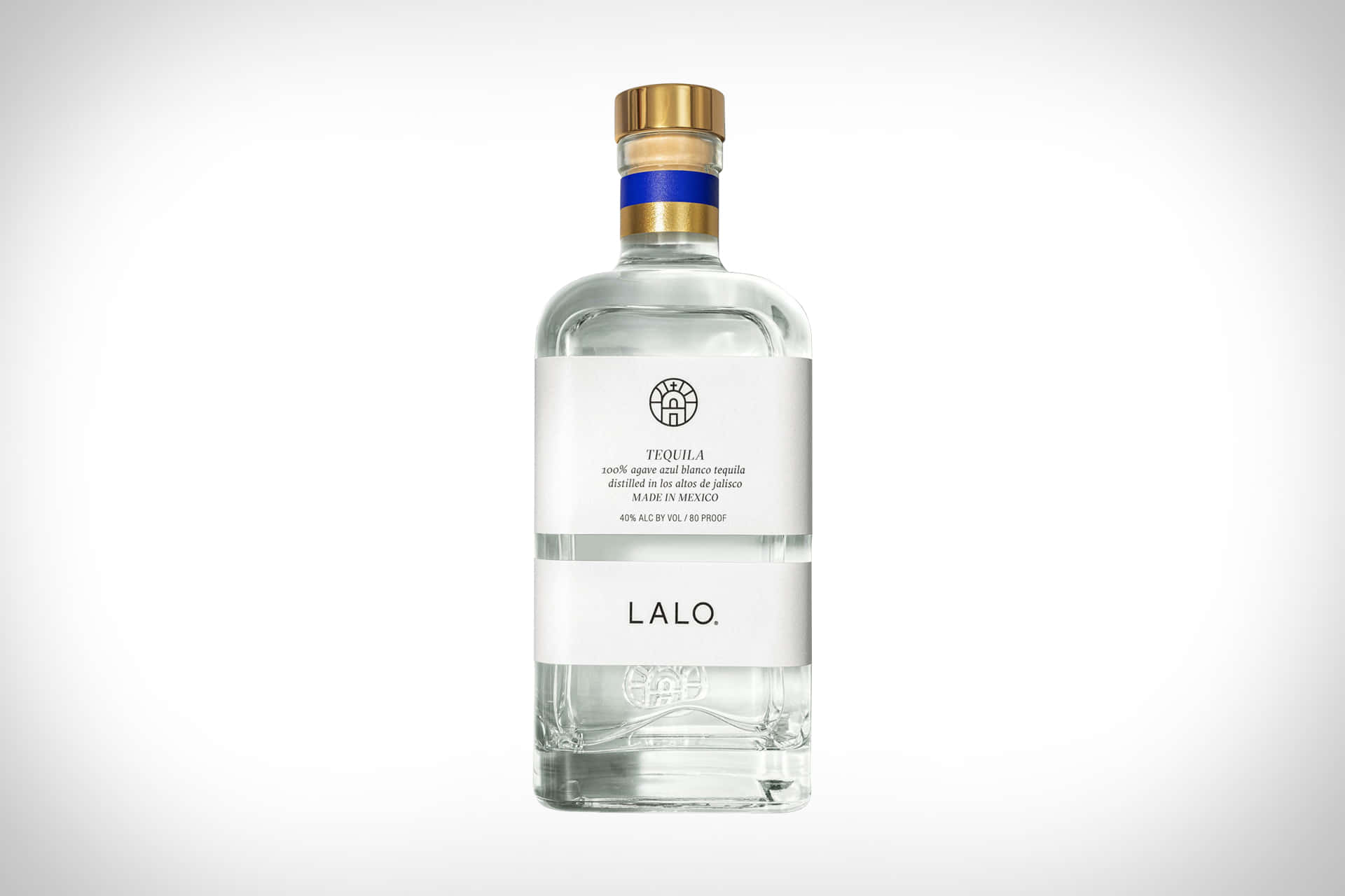 Lalo Tequila, clear glass bottle, gold cap, Full HD Desktop Wallpaper