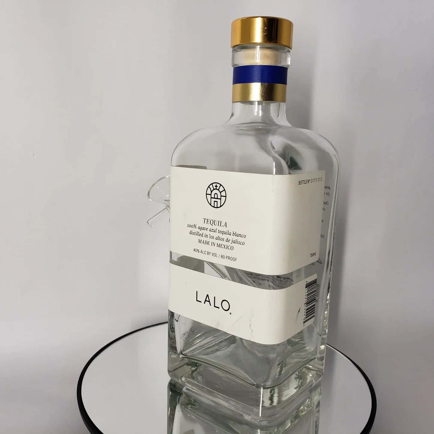 Lalo Tequila, clear glass bottle, gold cap, HD Desktop Wallpaper