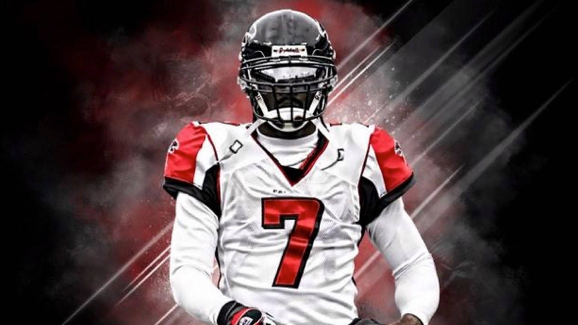 Lamar Jackson, white and red jersey, number 7, Full HD Desktop Wallpaper