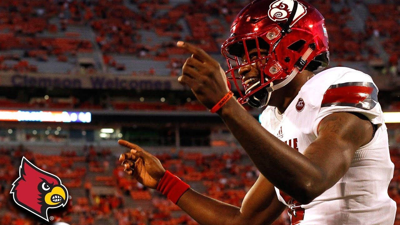 Lamar Jackson, red helmet, white jersey, HD Desktop Wallpaper