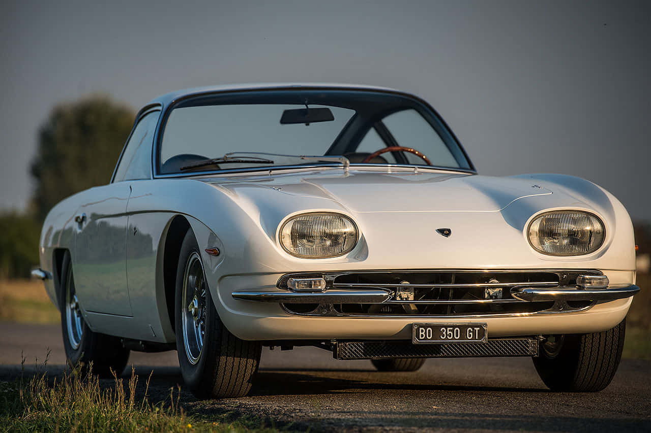 350 GT, Lamborghini, silver, HD Desktop Wallpaper