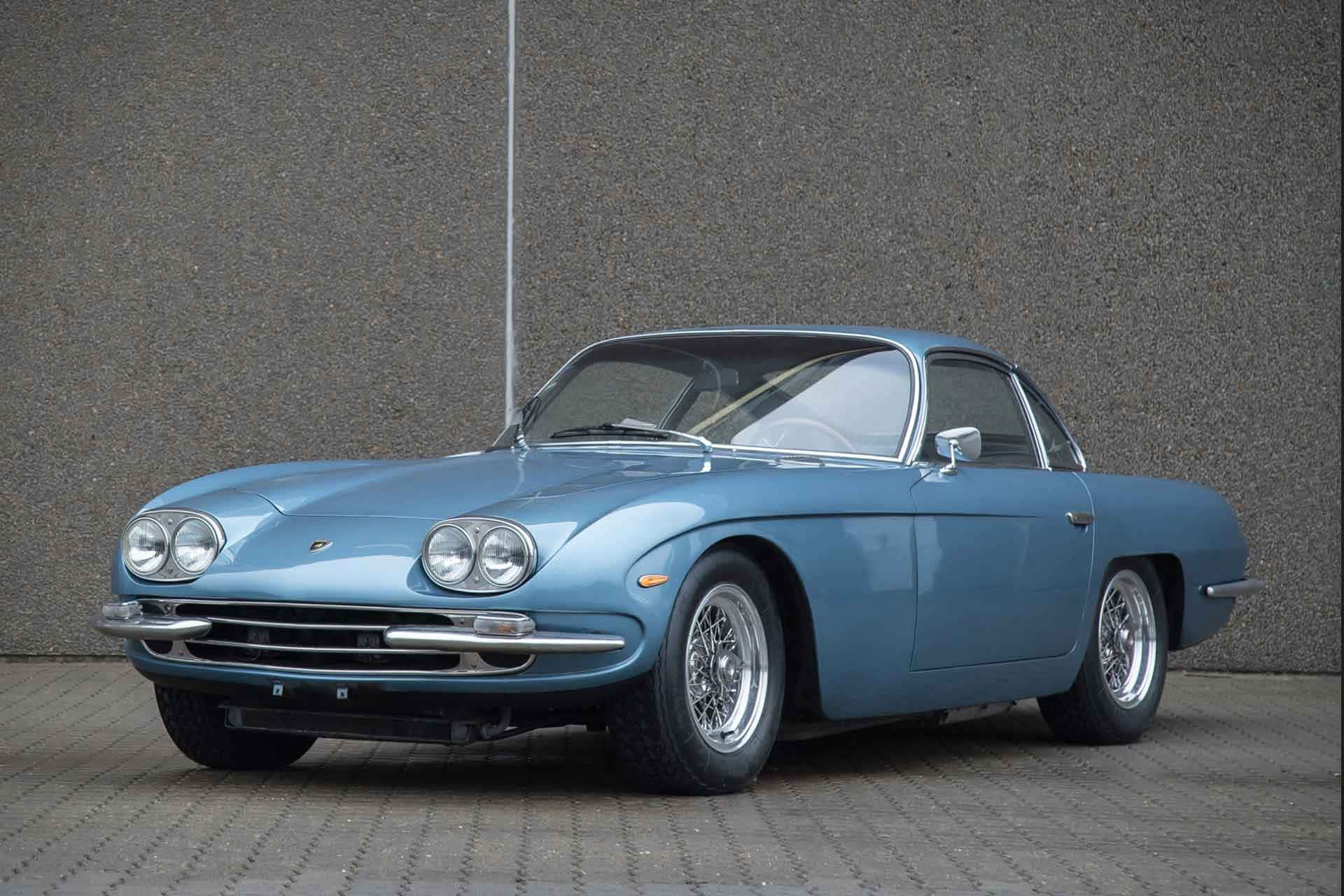 Lamborghini 400 GT, light blue, chrome accents, Full HD Desktop Wallpaper
