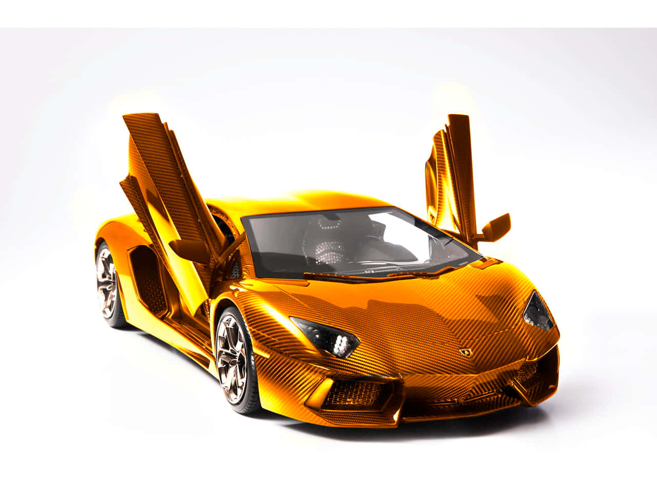 Lamborghini Aventador, gold, carbon fiber, HD Desktop Wallpaper