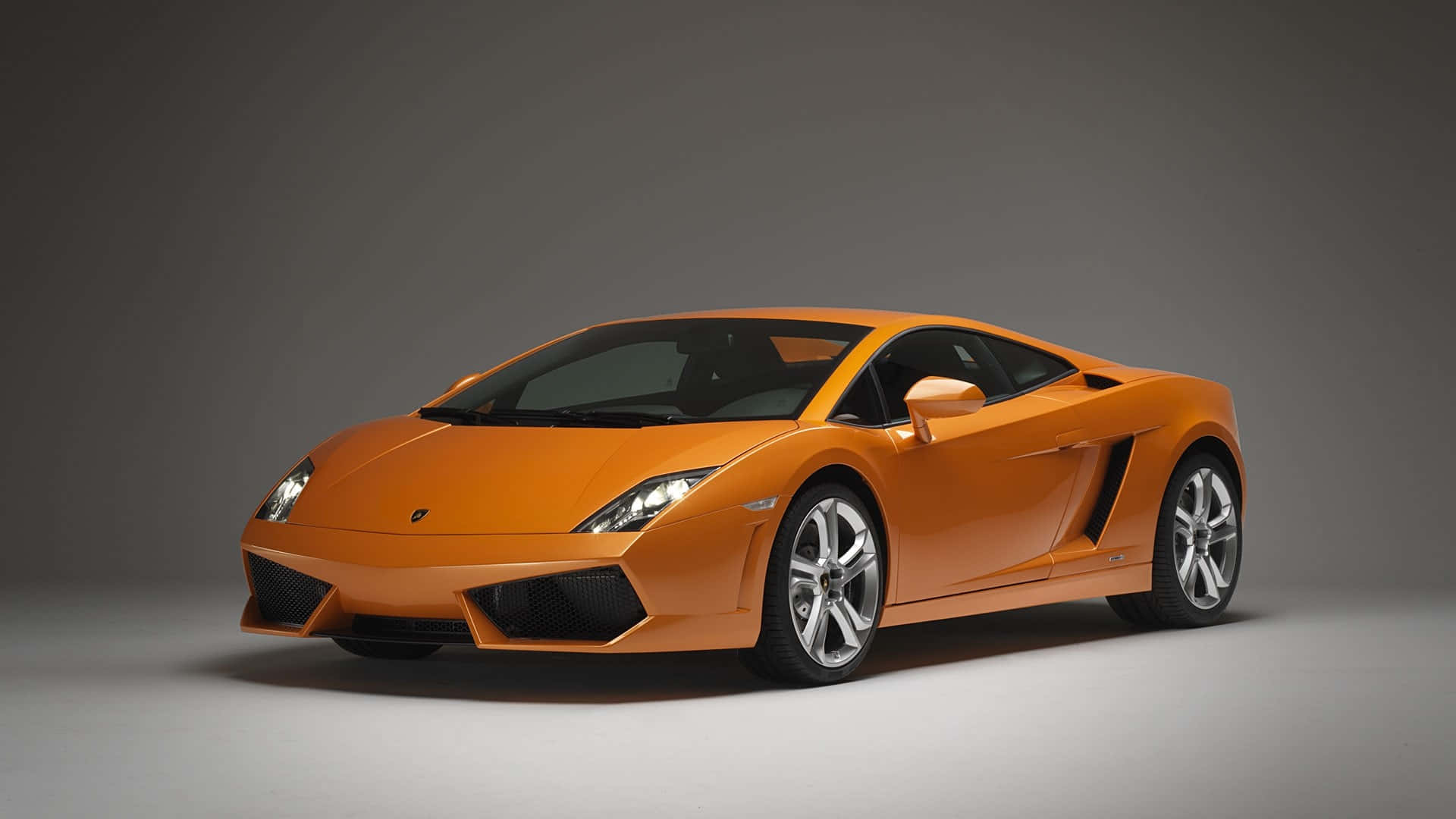 Lamborghini Gallardo, vibrant orange, three-quarter angle, Full HD Desktop Wallpaper