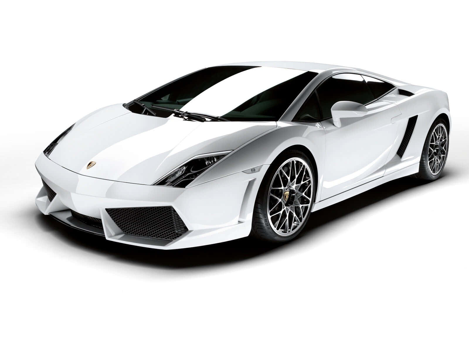 Lamborghini Gallardo, white, black accents, HD Desktop Wallpaper