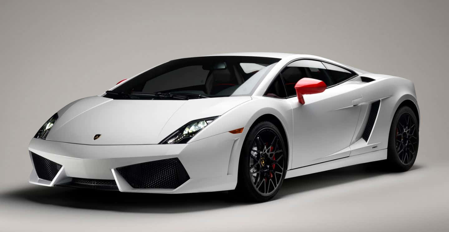 Lamborghini Gallardo, white, red accents, HD Desktop Wallpaper