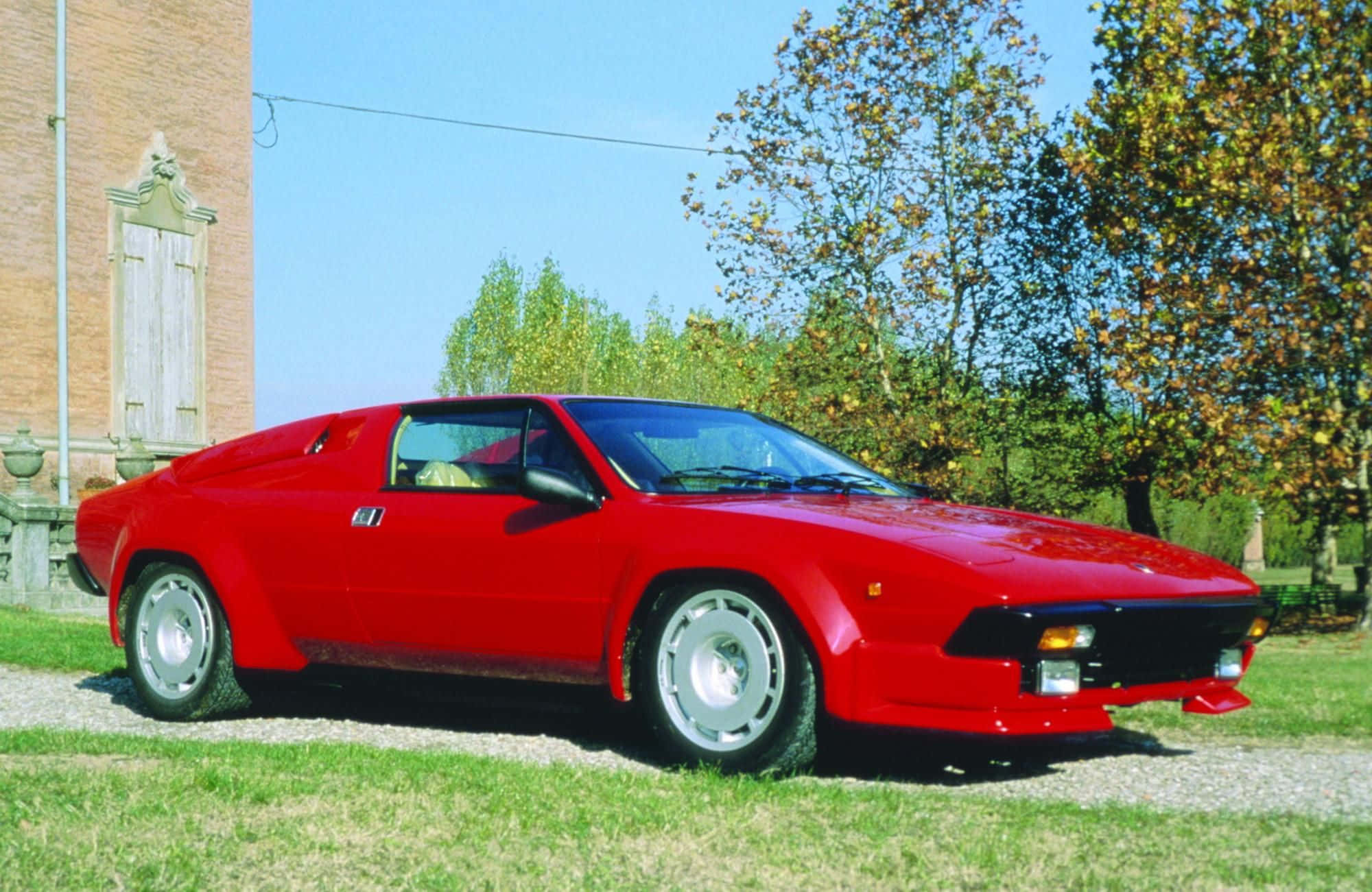 Lamborghini Jalpa, vibrant red, gravel, Full HD Desktop Wallpaper