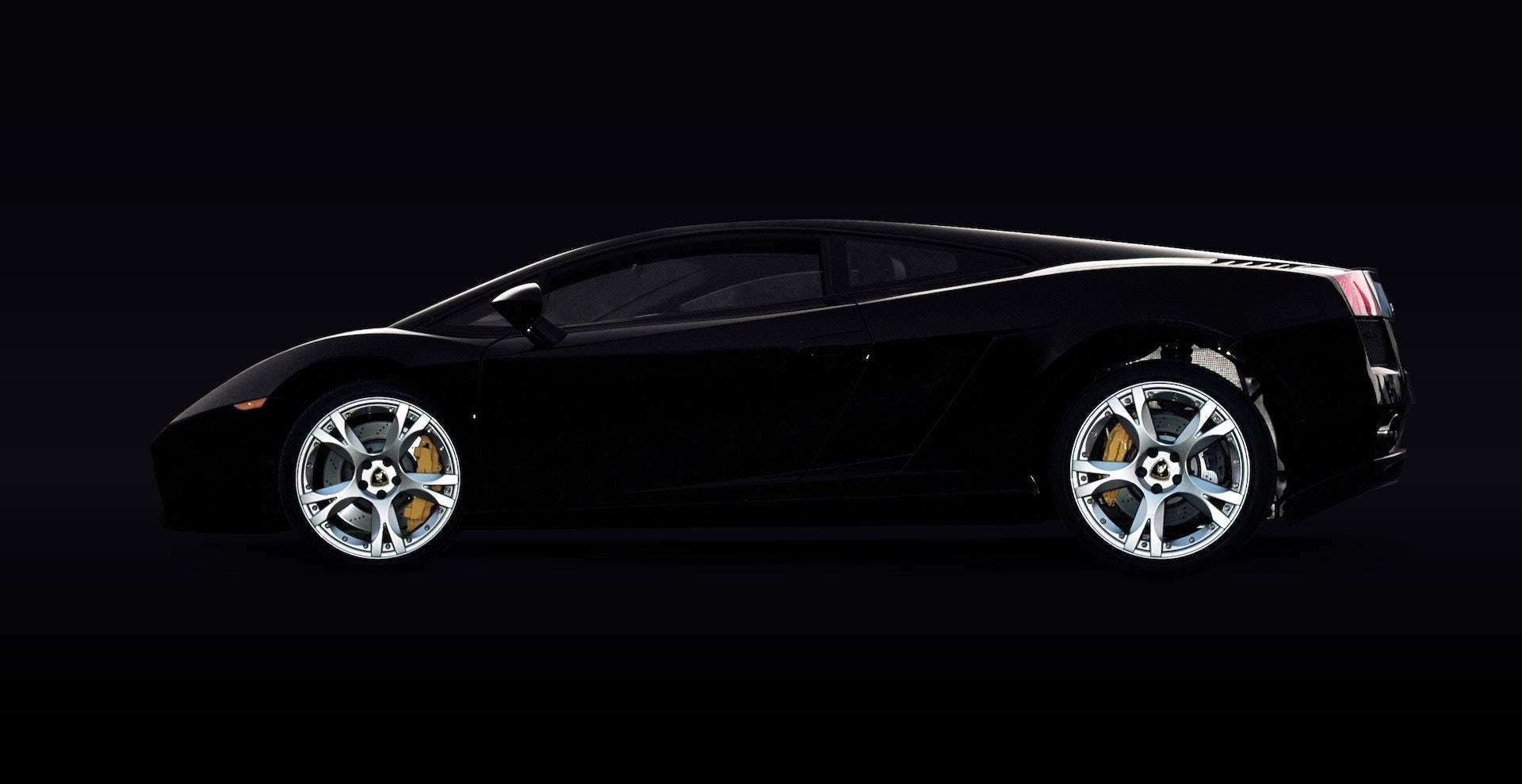 Lamborghini Murciélago, black, sleek, Full HD Desktop Wallpaper