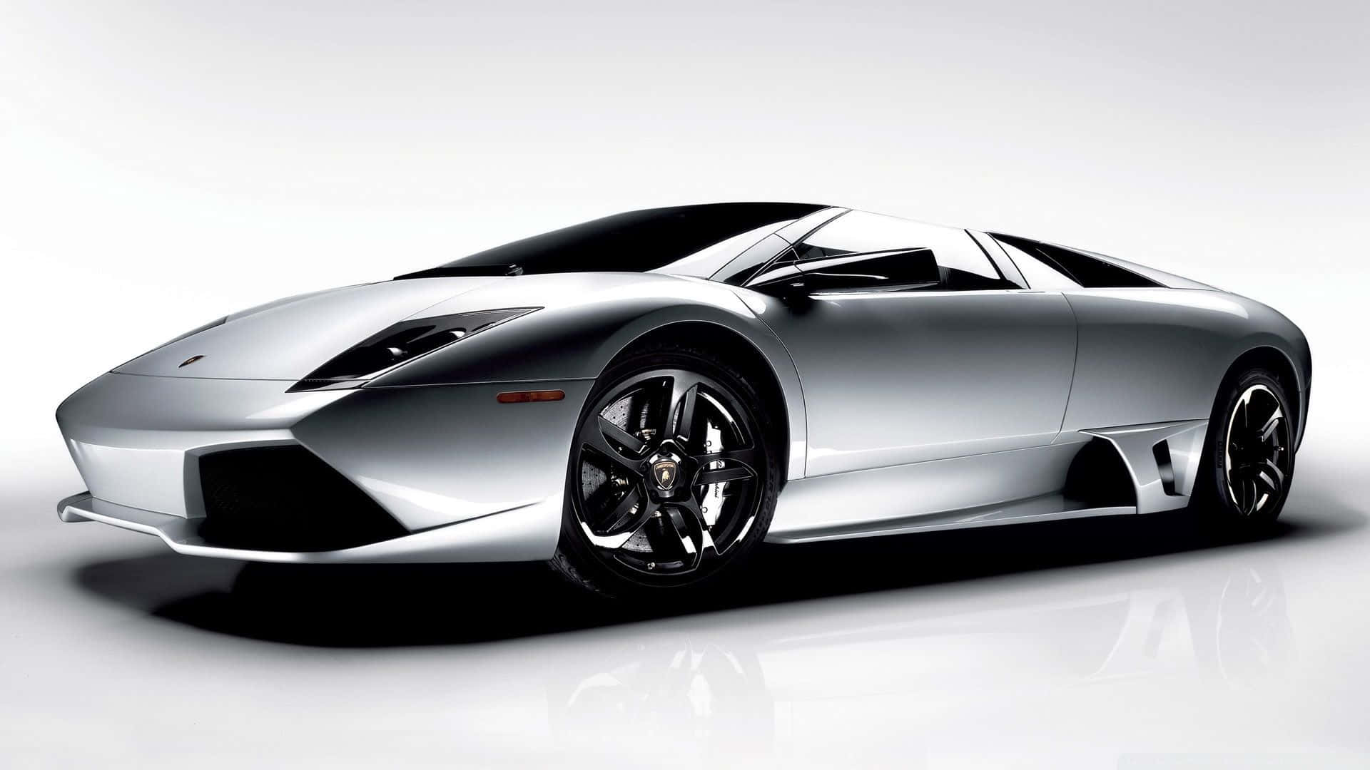 Lamborghini Murciélago, silver, black accents, Full HD Desktop Wallpaper