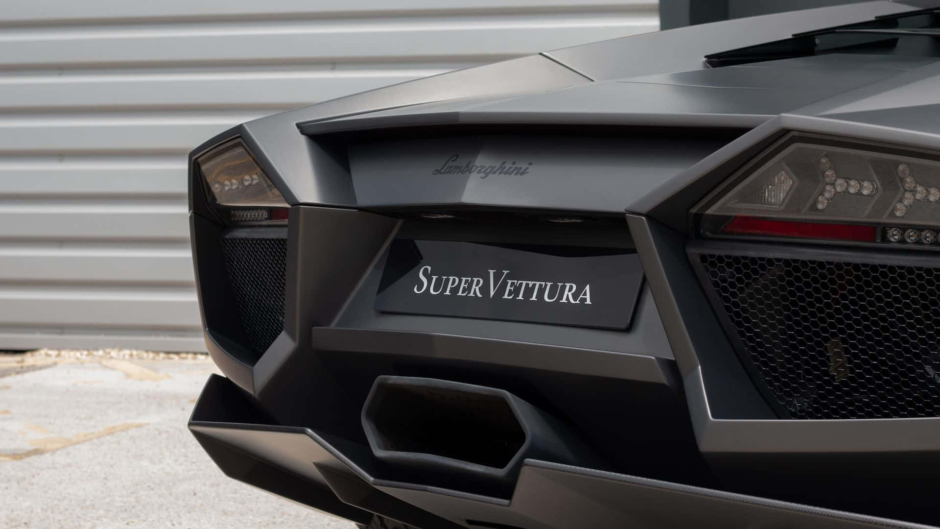 Lamborghini Reventón, matte black, aggressive rear end, Full HD Desktop Wallpaper