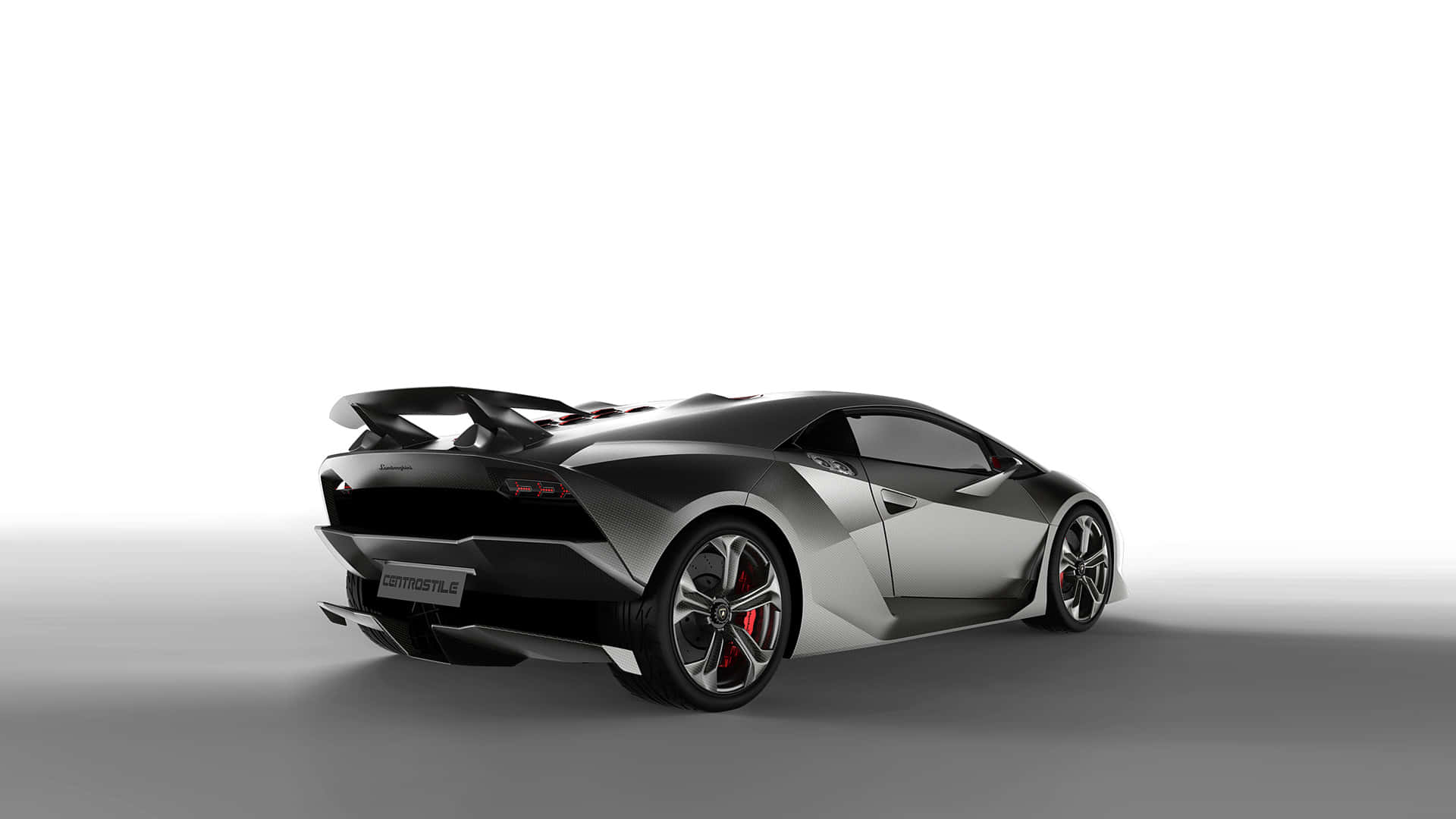 Lamborghini Sesto Elemento, black and silver, red brake calipers, Full HD Desktop Wallpaper