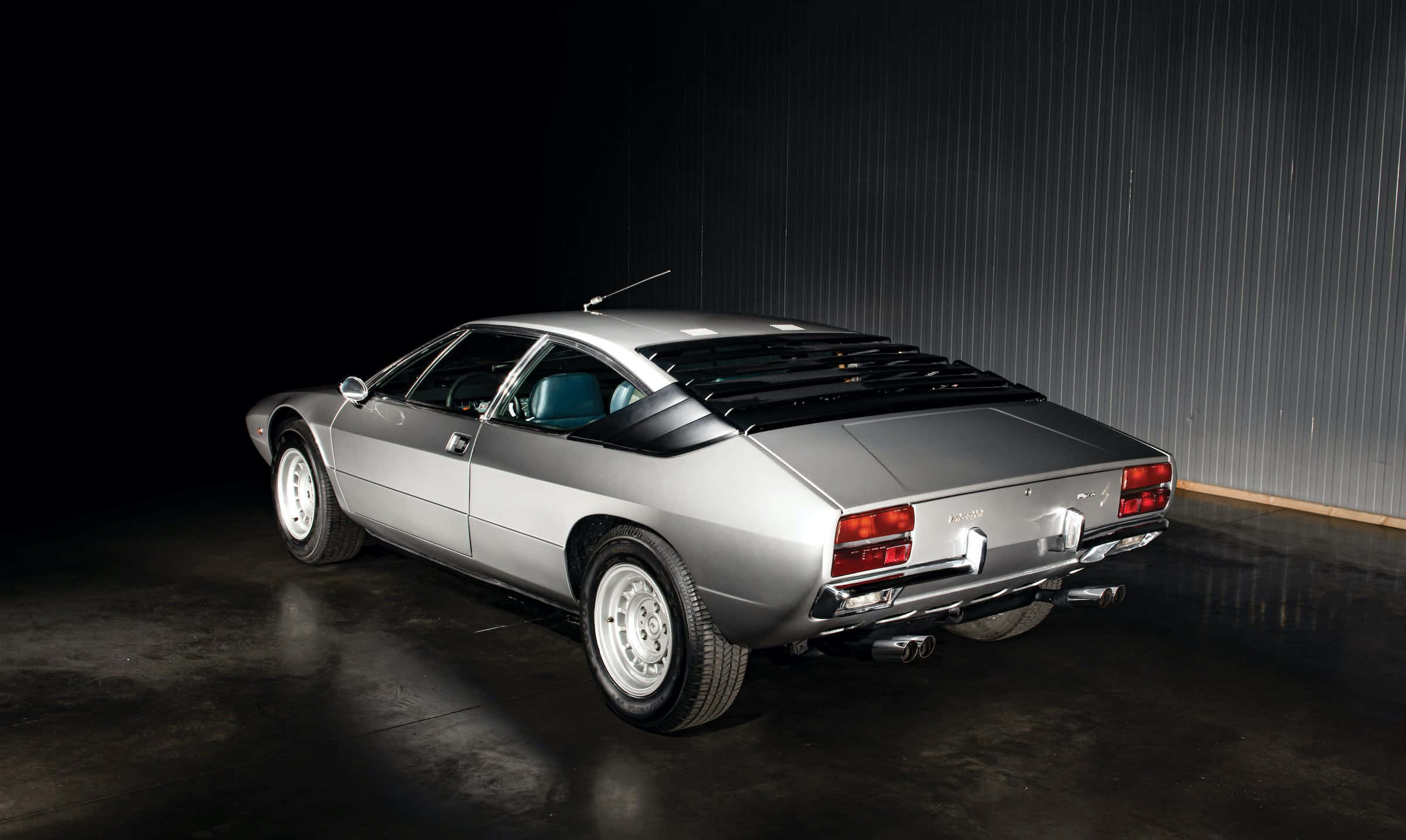 Lamborghini Urraco, silver, black roof, Full HD Desktop Wallpaper