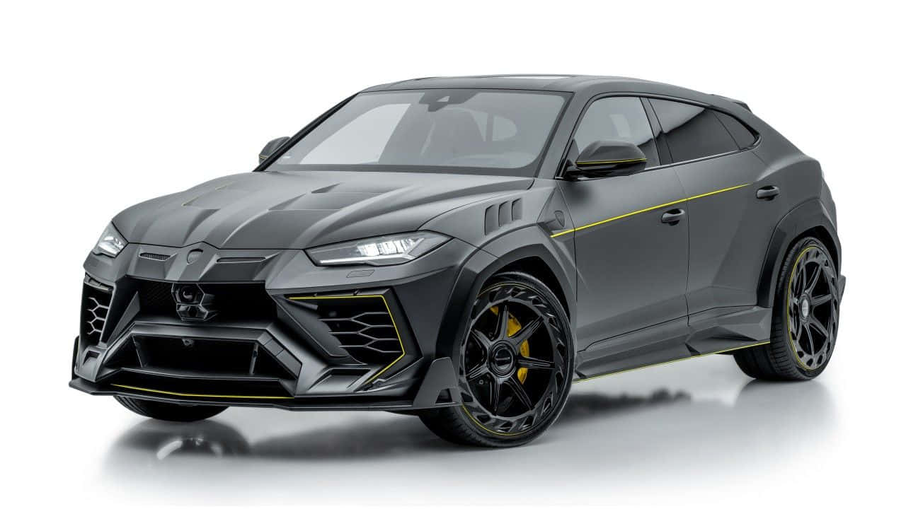 Lamborghini Urus, matte gray, bold yellow accents, HD Desktop Wallpaper