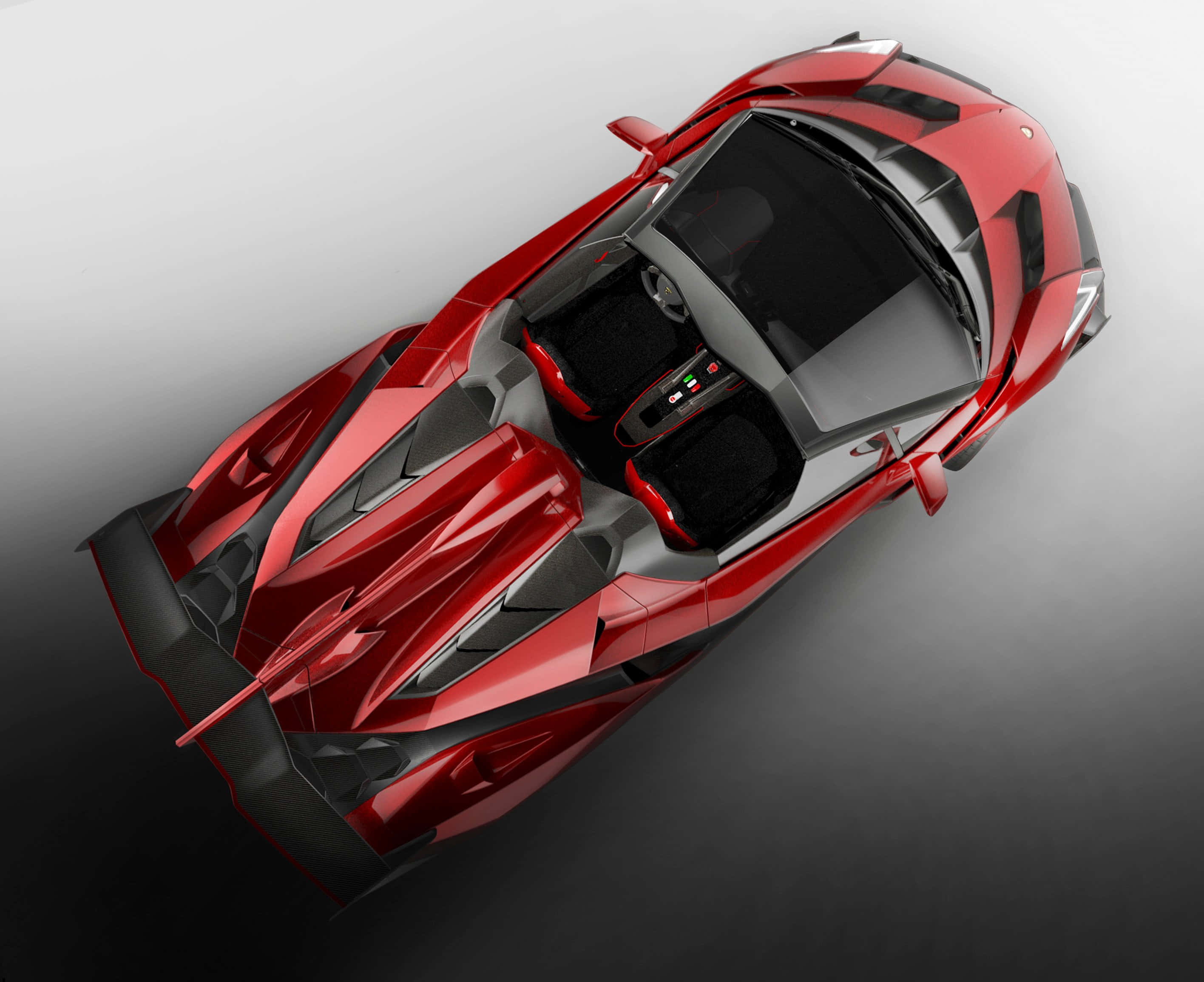 Lamborghini Veneno, red, black accents, 2K Desktop Wallpaper