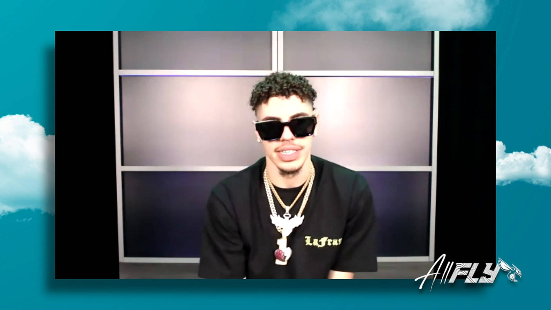 Lamelo Ball, sunglasses, gold chains, Full HD Desktop Wallpaper