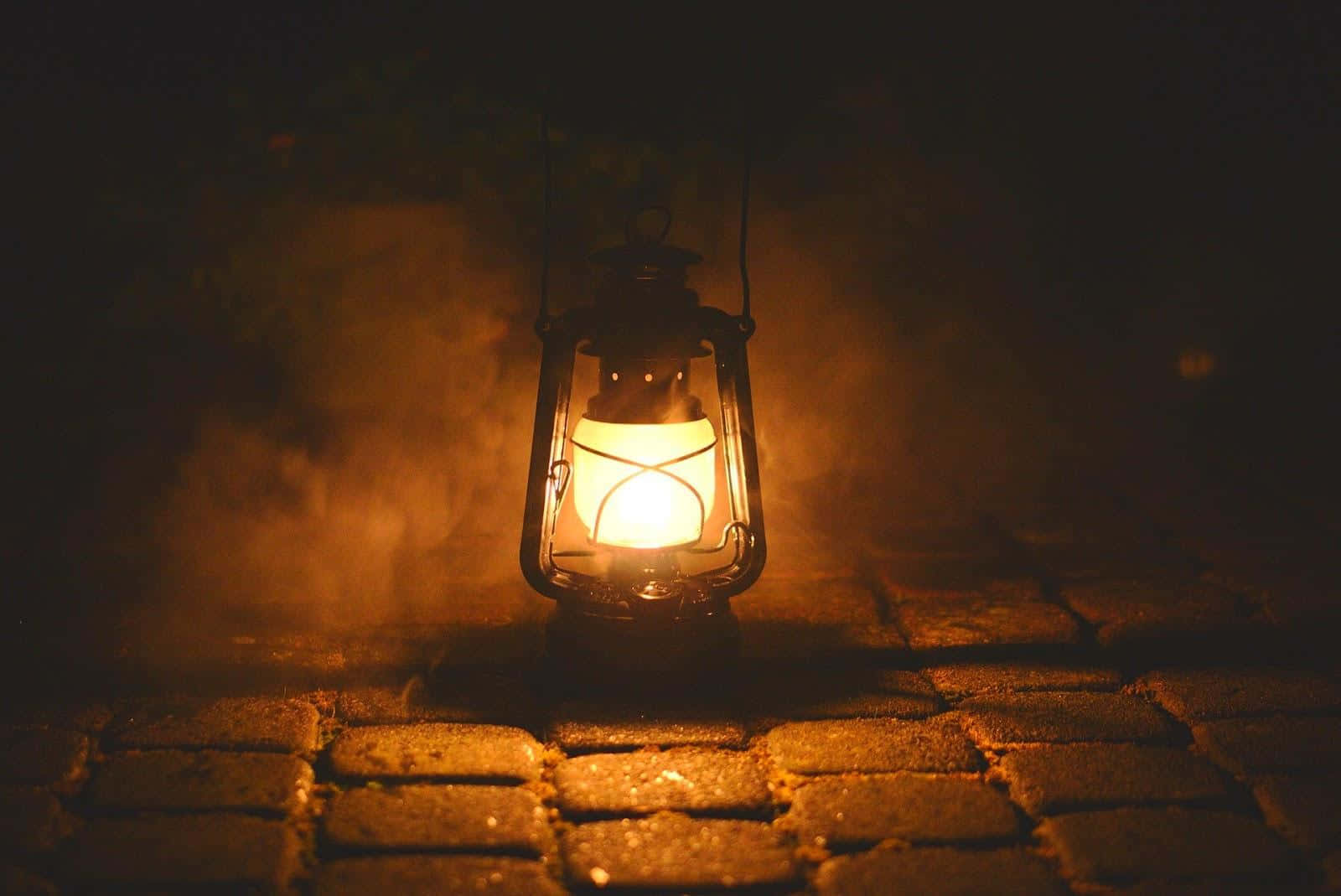 vintage lantern, glowing, mist, HD Desktop Wallpaper