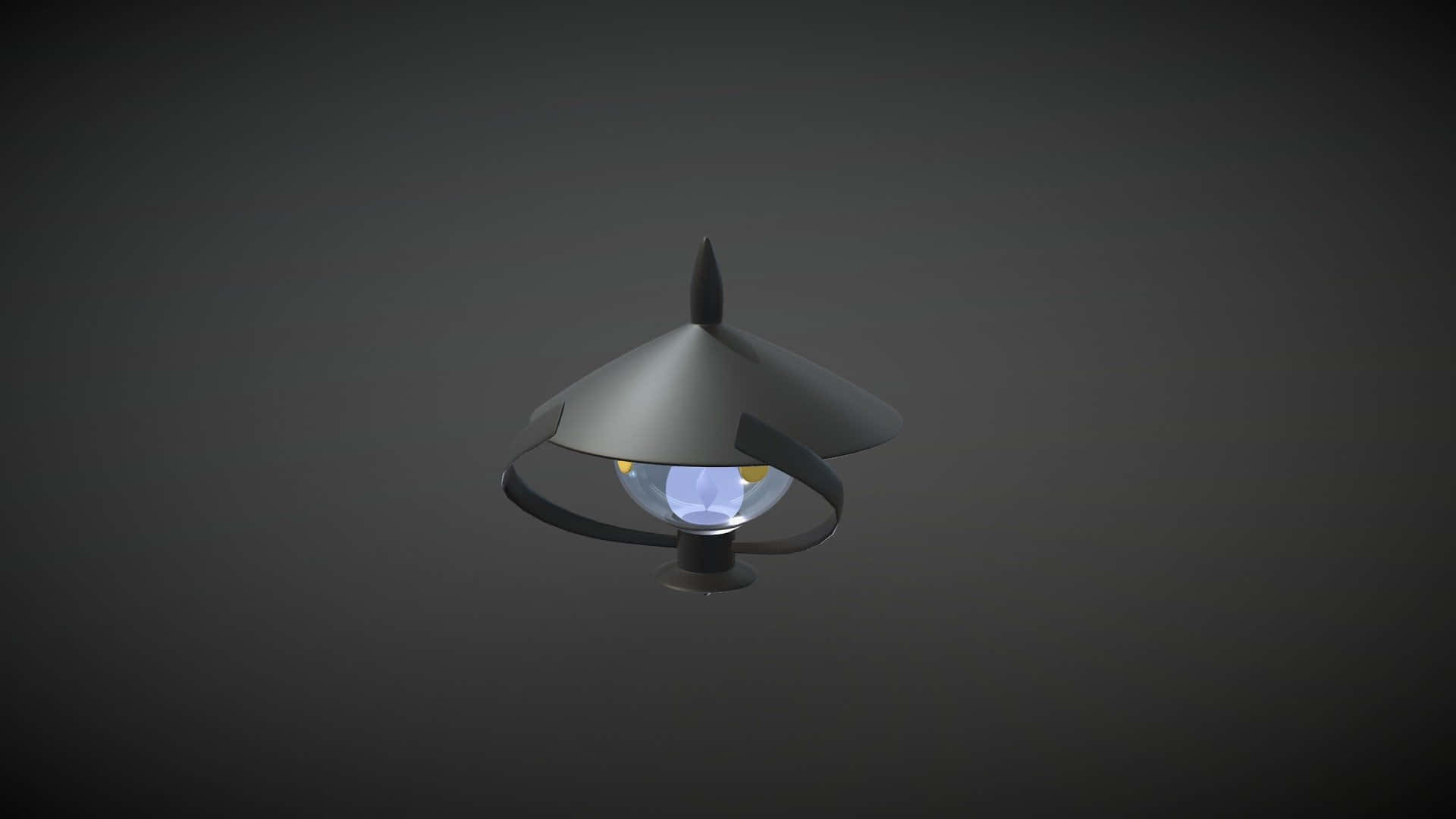 Lampent, glowing blue orb, metallic gray shade, Full HD Desktop Wallpaper