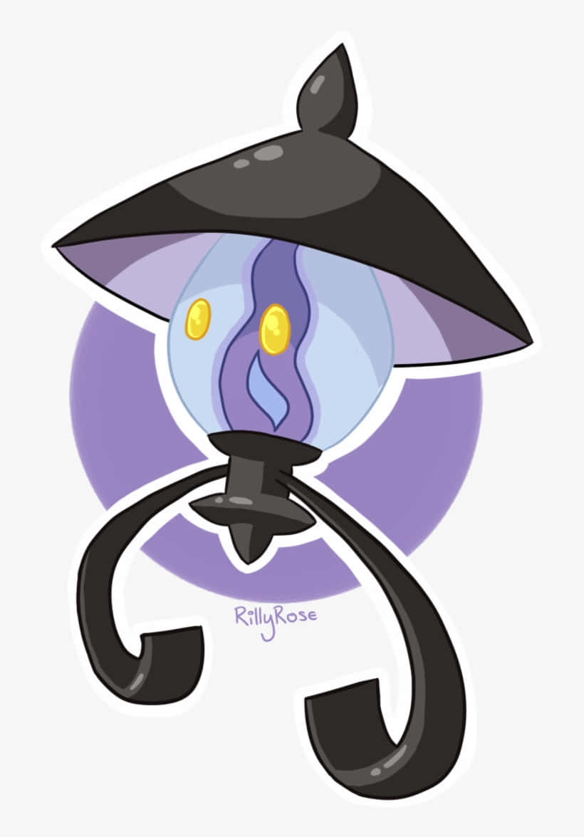 Lampent, purple and yellow light, black conical top, SD Phone Wallpaper