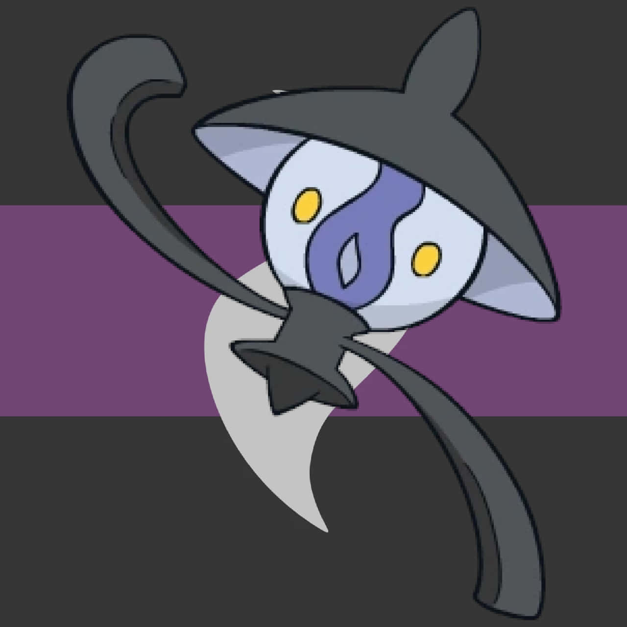 Lampent, purple and gray striped background, witch hat, HD Desktop Wallpaper