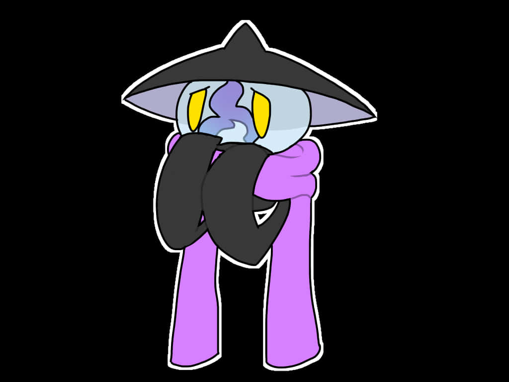 Lampent, purple scarf, yellow eyes, SD Desktop Wallpaper