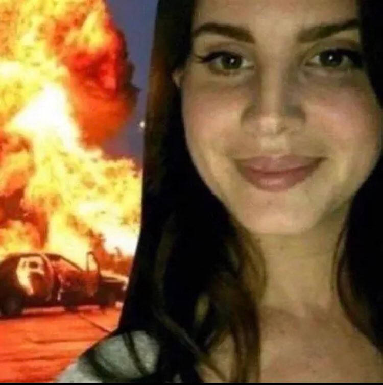 Lana Del Rey, TikTok PFP, fiery explosion, SD Phone Wallpaper