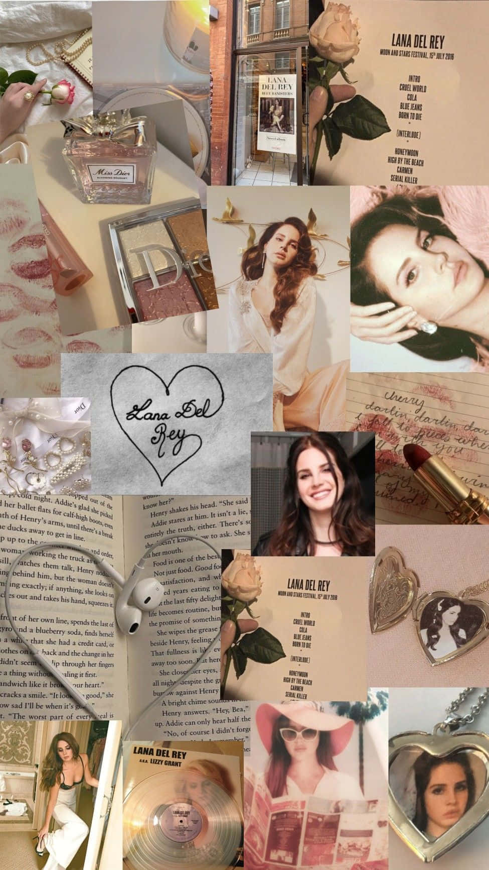 Lana Del Rey, pastel, collage, HD Phone Wallpaper