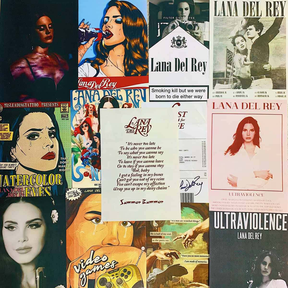 Lana Del Rey, album covers, promotional art, SD Desktop Wallpaper