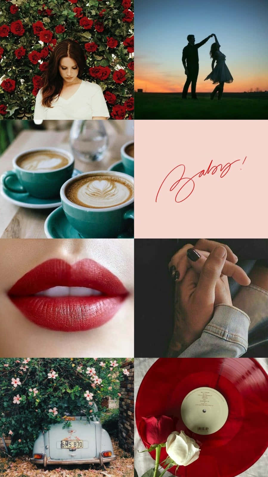 Lana Del Rey, roses, coffee, HD Phone Wallpaper