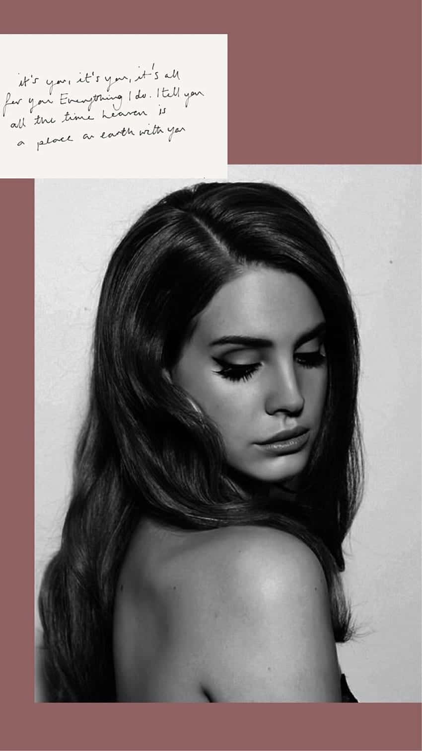 Lana Del Rey, black and white portrait, long dark hair, HD Phone Wallpaper