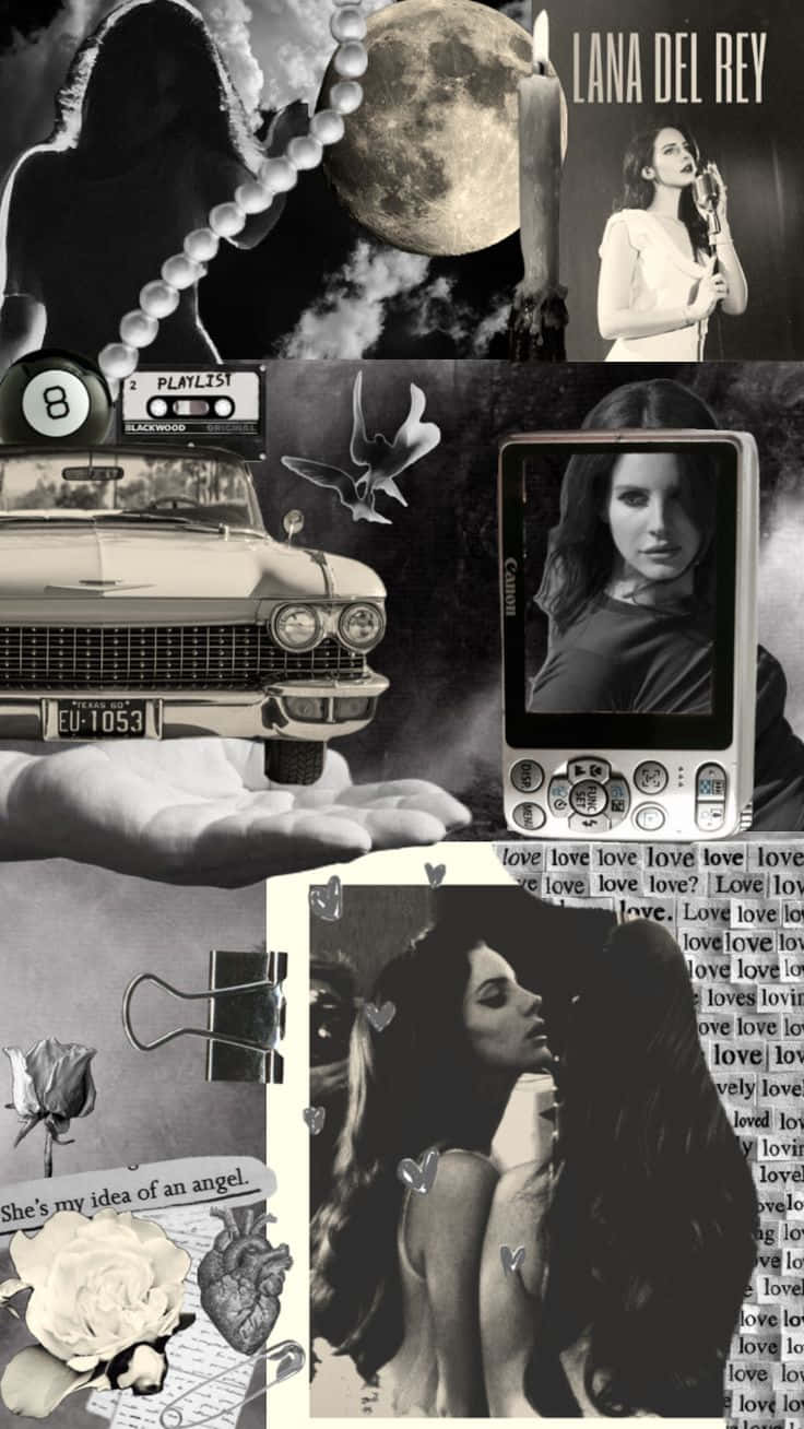 Lana Del Rey, moon, pearls, HD Phone Wallpaper