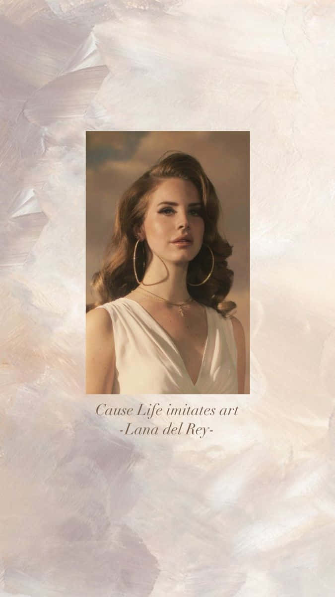 Lana Del Rey, white dress, wavy brown hair, SD Phone Wallpaper