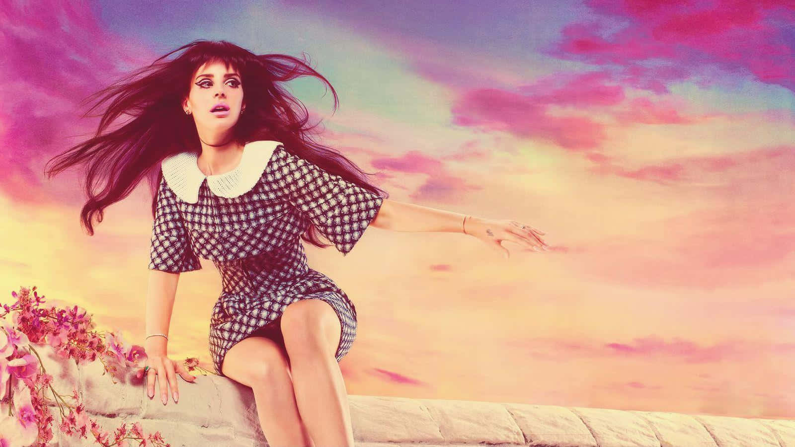 Lana del rey, windy sunset, surreal sunset sky, HD Desktop Wallpaper