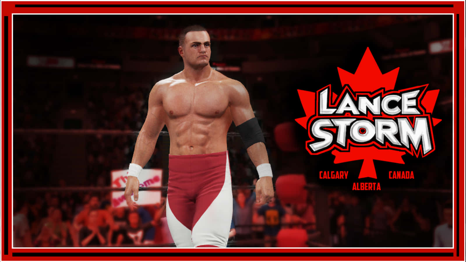 Lance Storm, red and white trunks, ring, HD Desktop Wallpaper