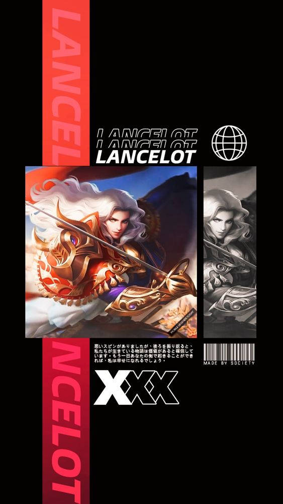 Lancelot Mobile Legend, white hair, ornate armor, SD Phone Wallpaper
