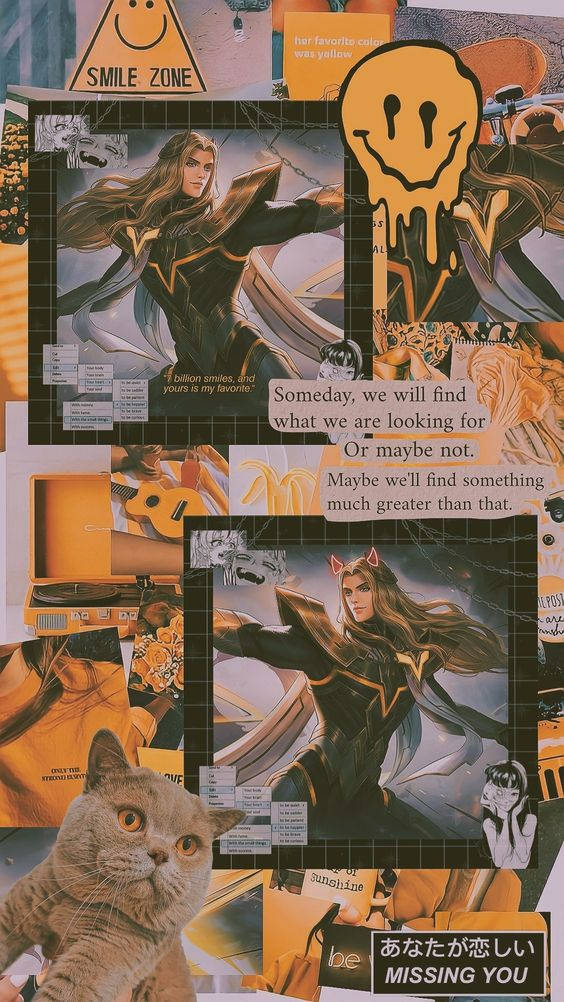 Lancelot Mobile Legend, yellow, scrapbook, SD Phone Wallpaper