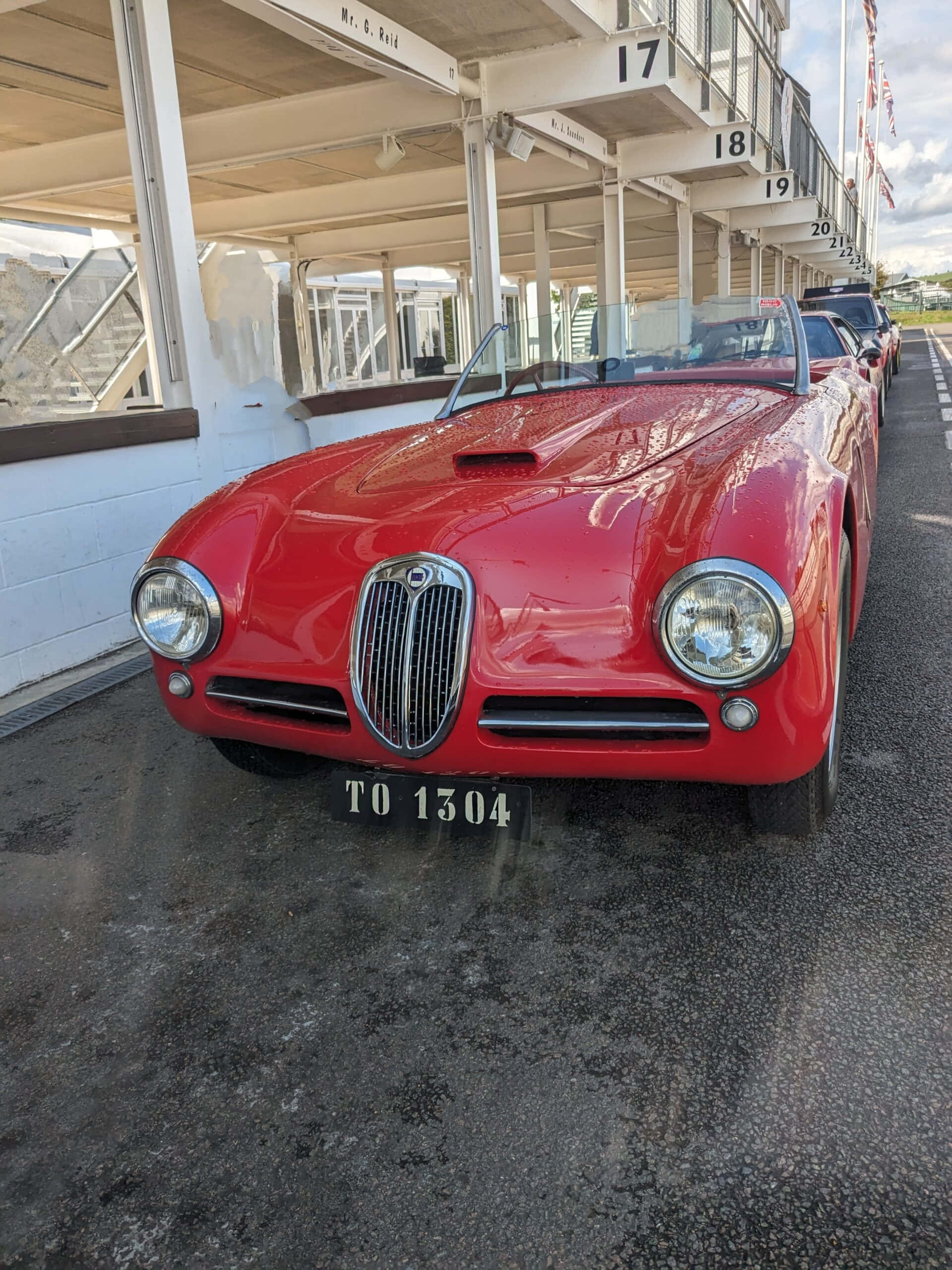 Lancia Aprilia, vintage red, convertible sports car, 2K Phone Wallpaper