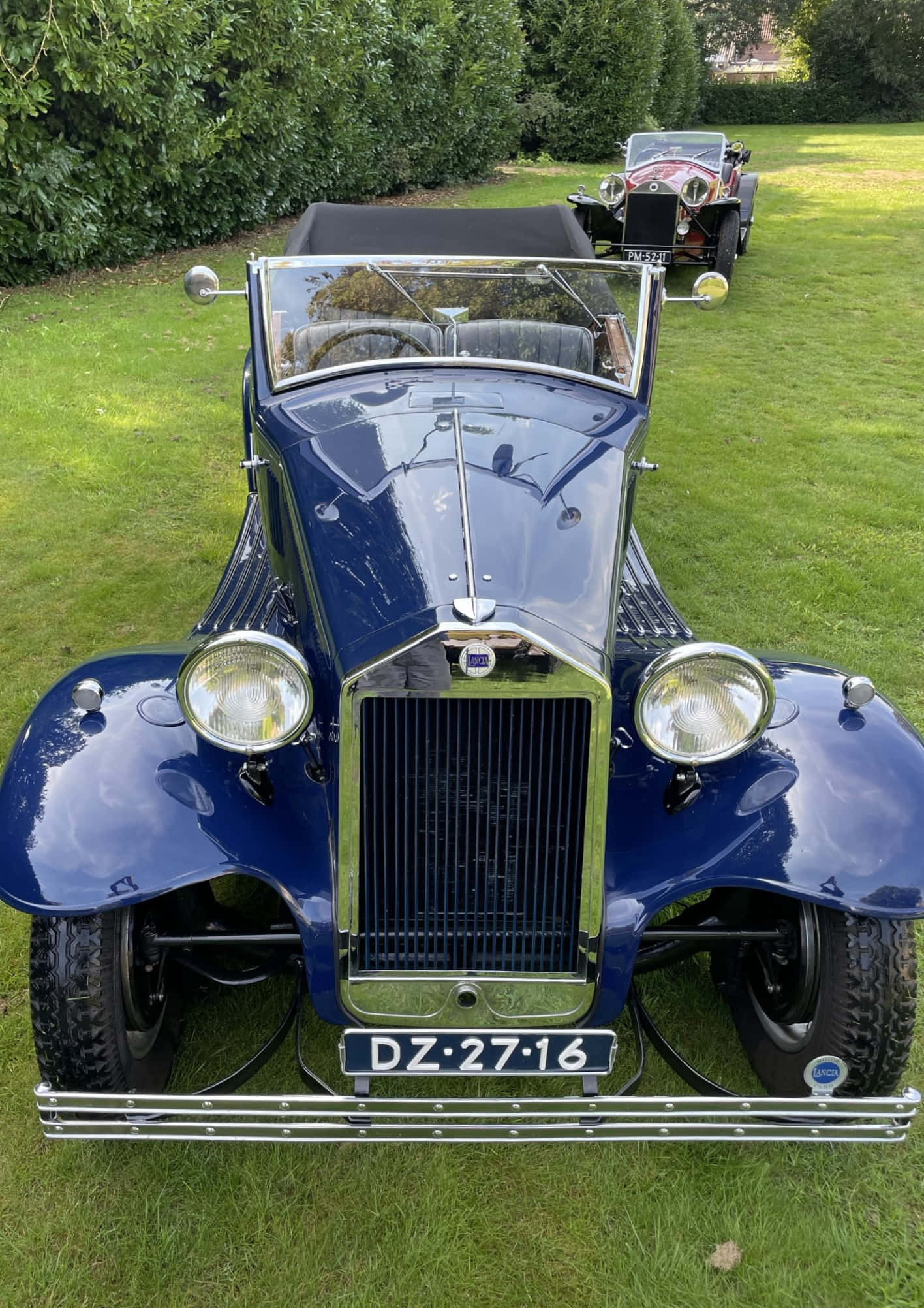 Lancia Aprilia, vintage blue, glossy blue, Full HD Phone Wallpaper