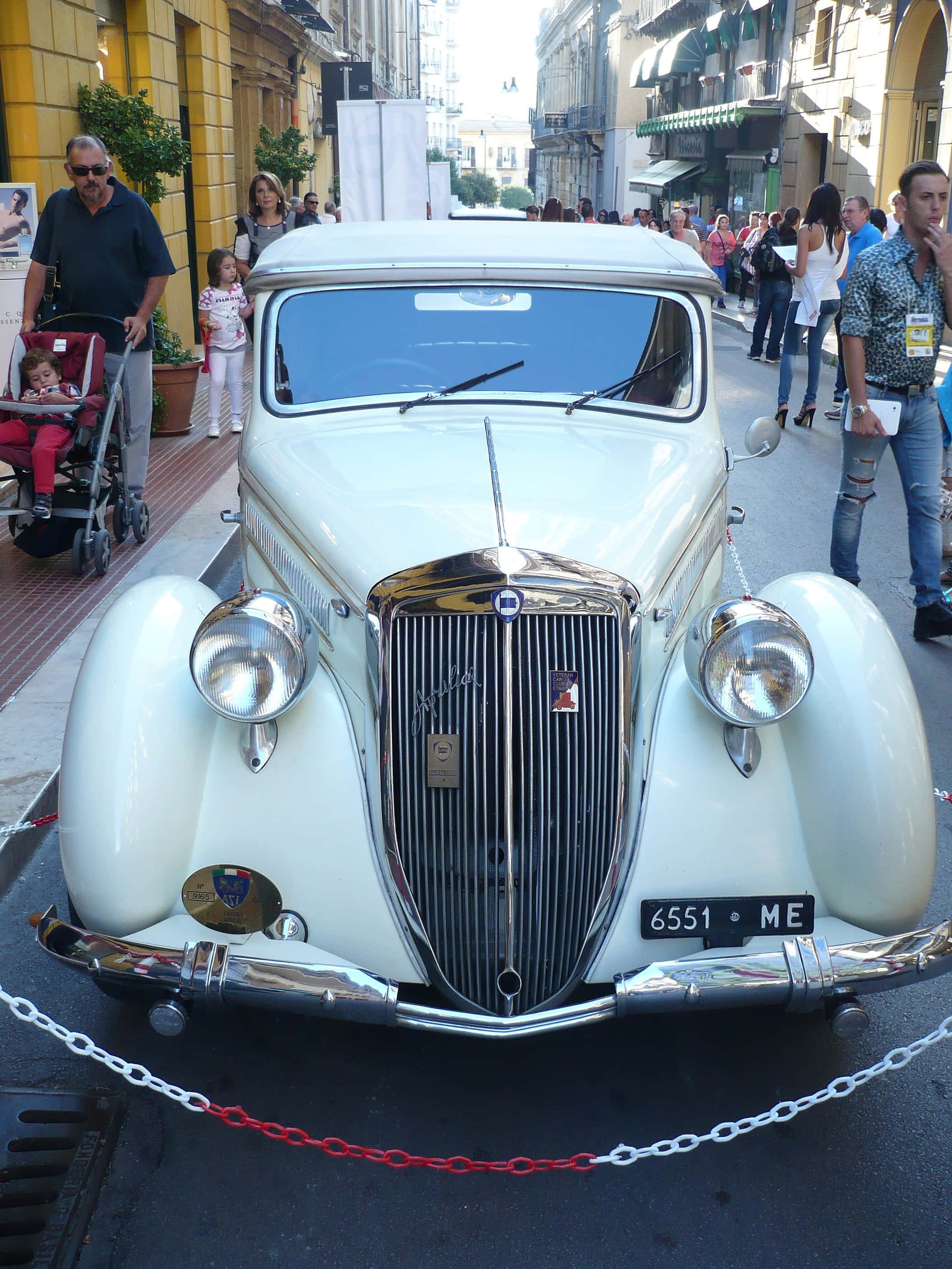 Lancia Aprilia, vintage car, pristine white, 2K Phone Wallpaper