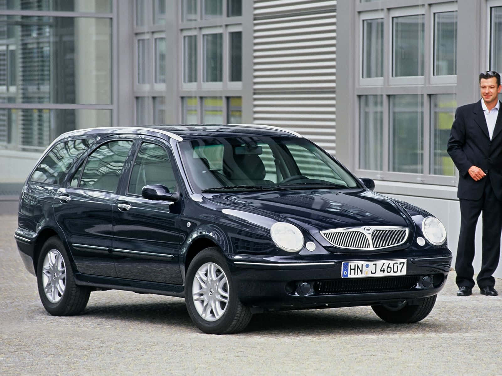 Lancia Lybra, black, station wagon, HD Desktop Wallpaper
