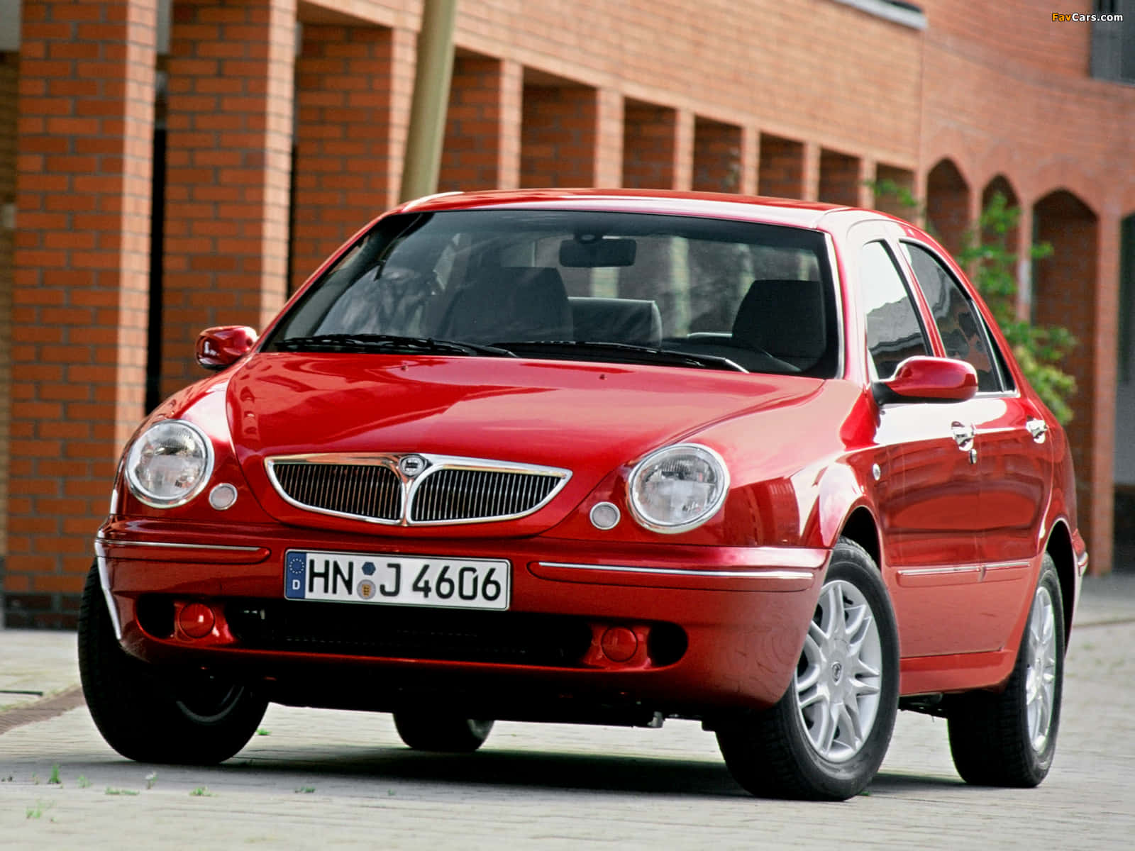 Lancia Lybra, red, glossy, HD Desktop Wallpaper