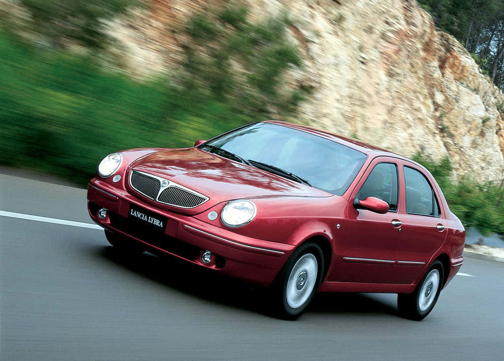 Lancia Lybra, red, sedan, SD Desktop Wallpaper