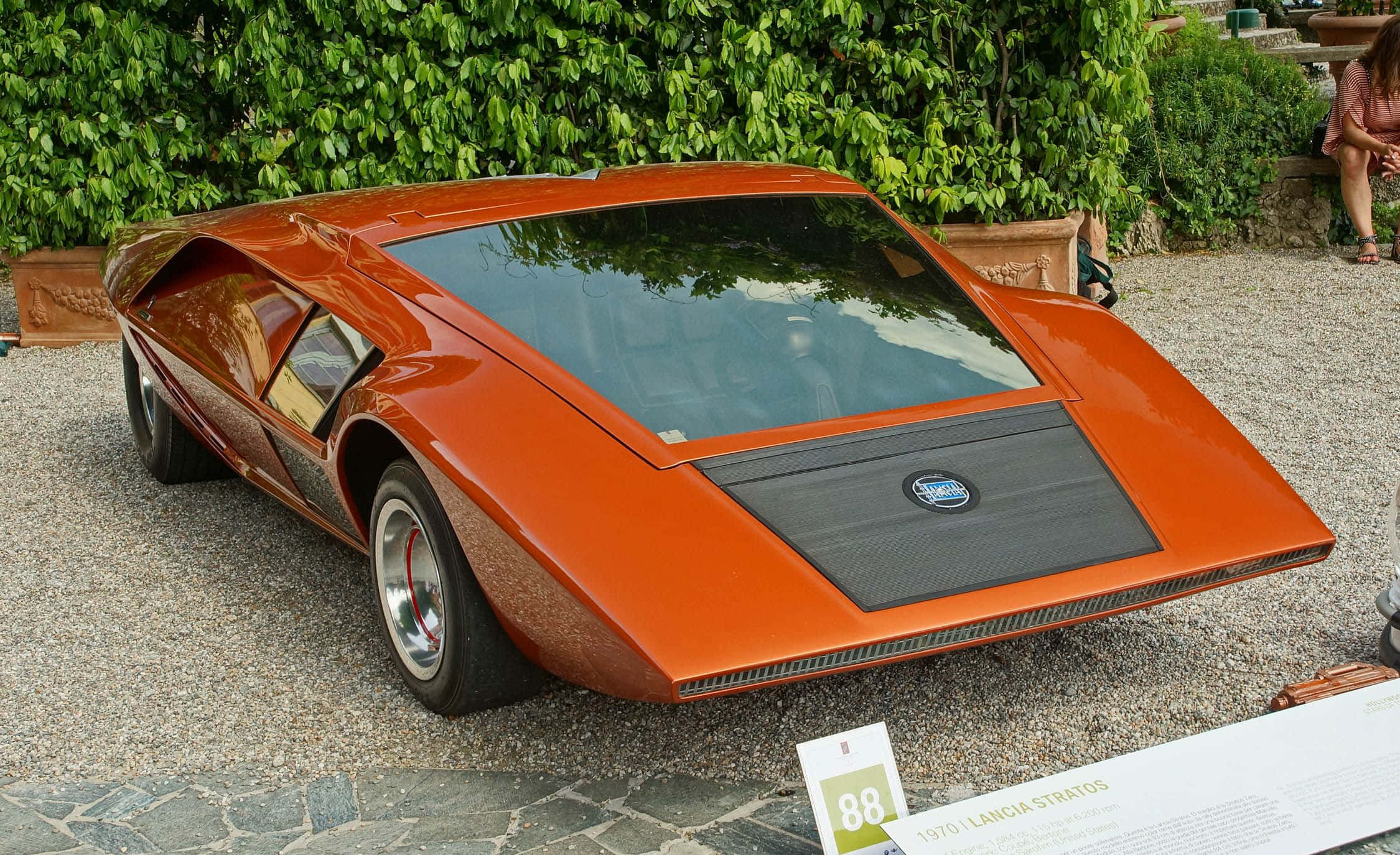 Lancia Stratos, 1970, glossy orange, Full HD Desktop Wallpaper