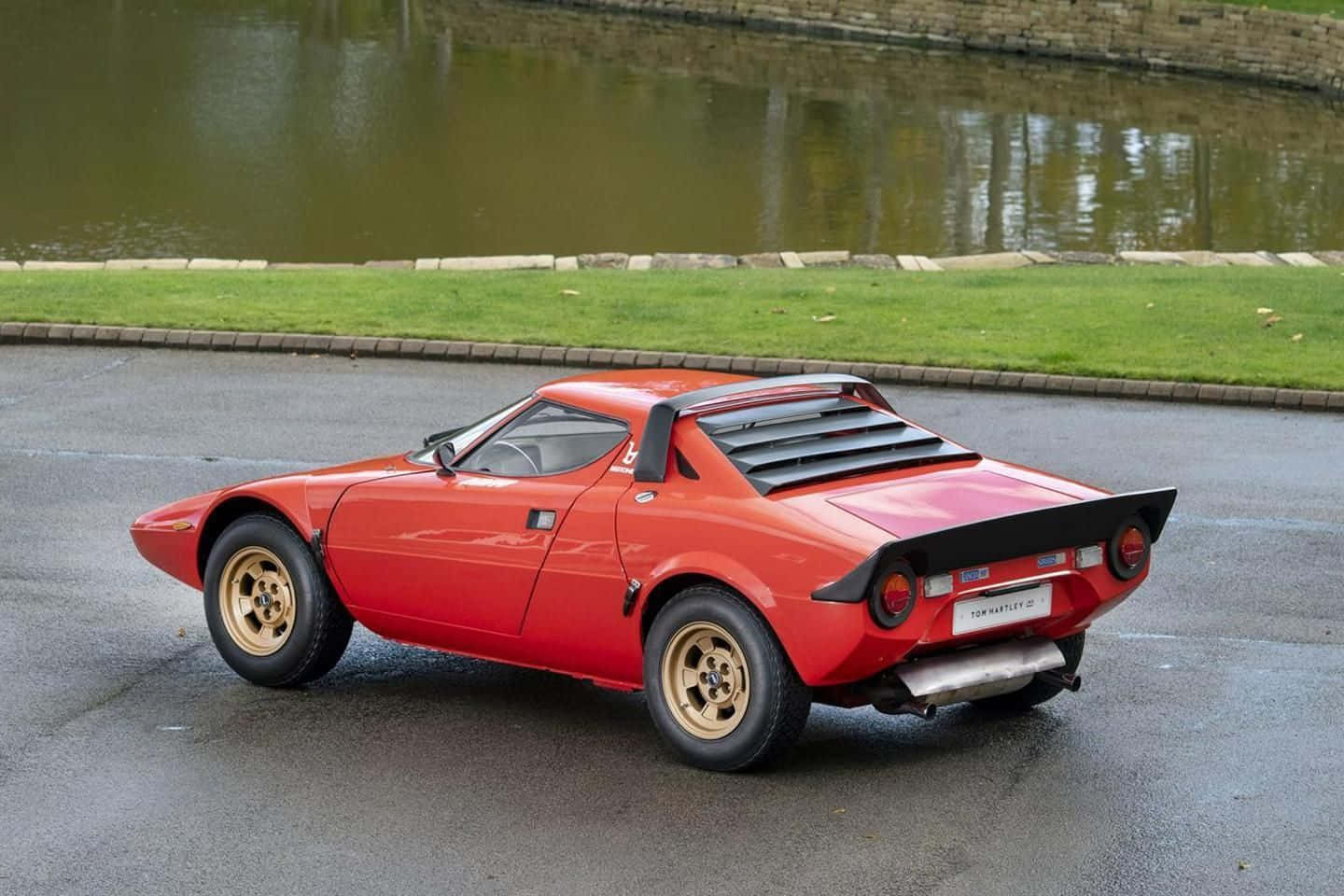 Red Lancia Stratos, side view, vibrant red, HD Desktop Wallpaper