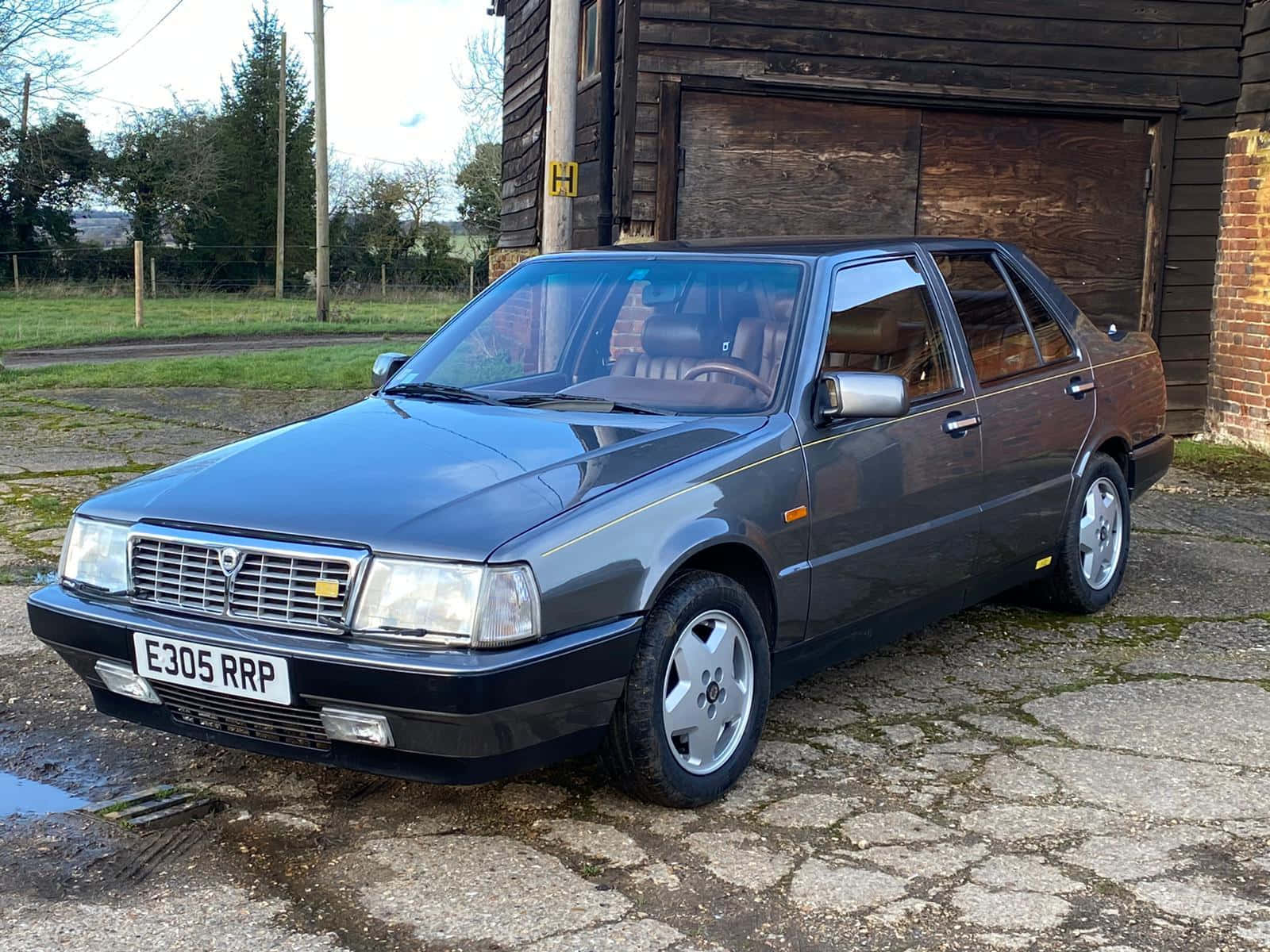 Lancia Thema, 1990s, dark gray, HD Desktop Wallpaper