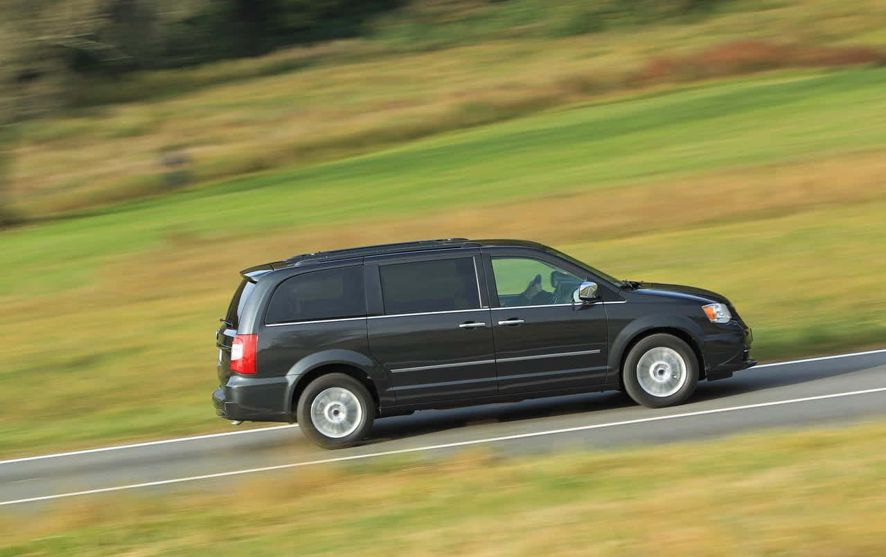 Lancia Voyager, black, minivan, SD Desktop Wallpaper