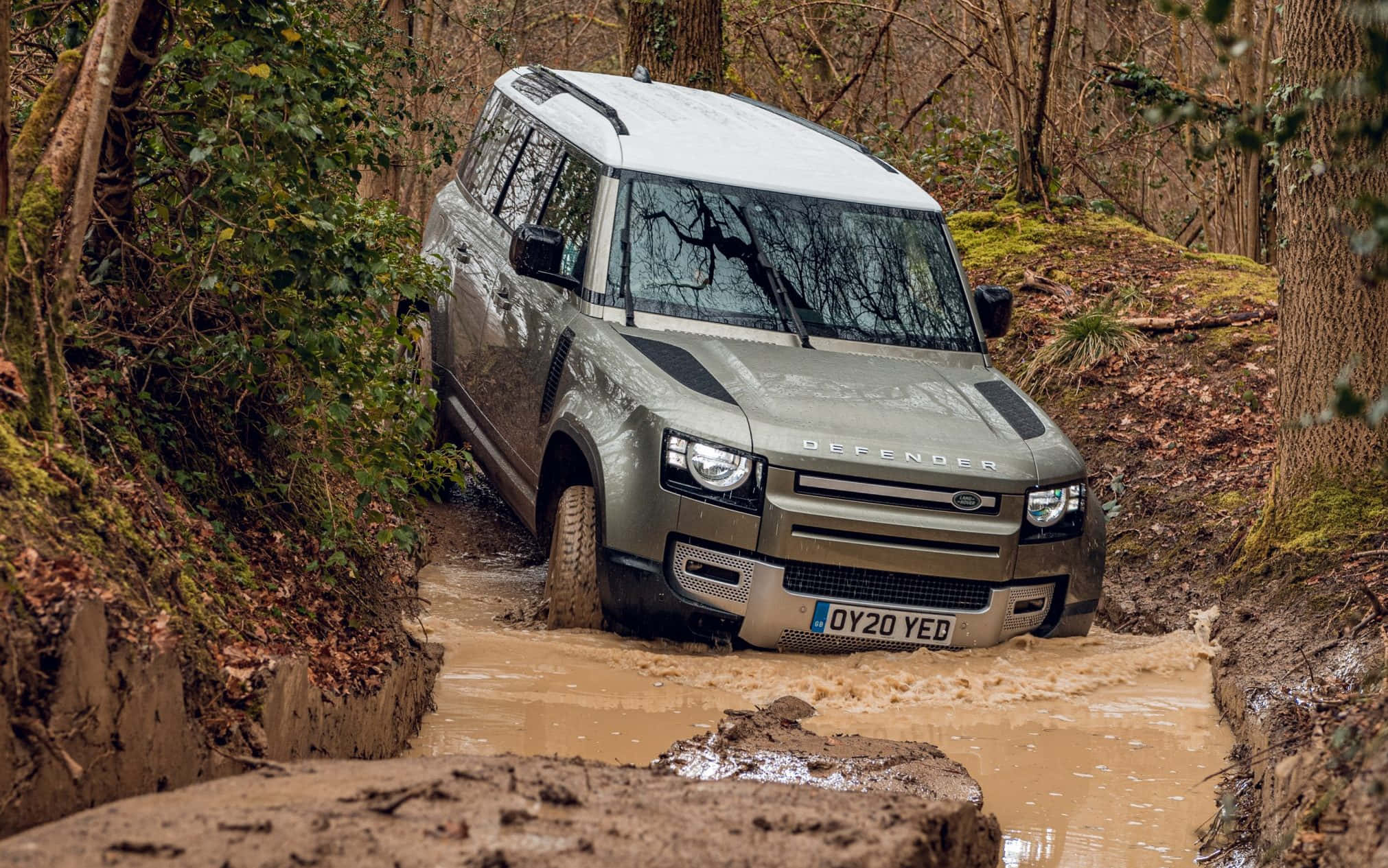 Land Rover Defender, 2022, silver, Full HD Desktop Wallpaper