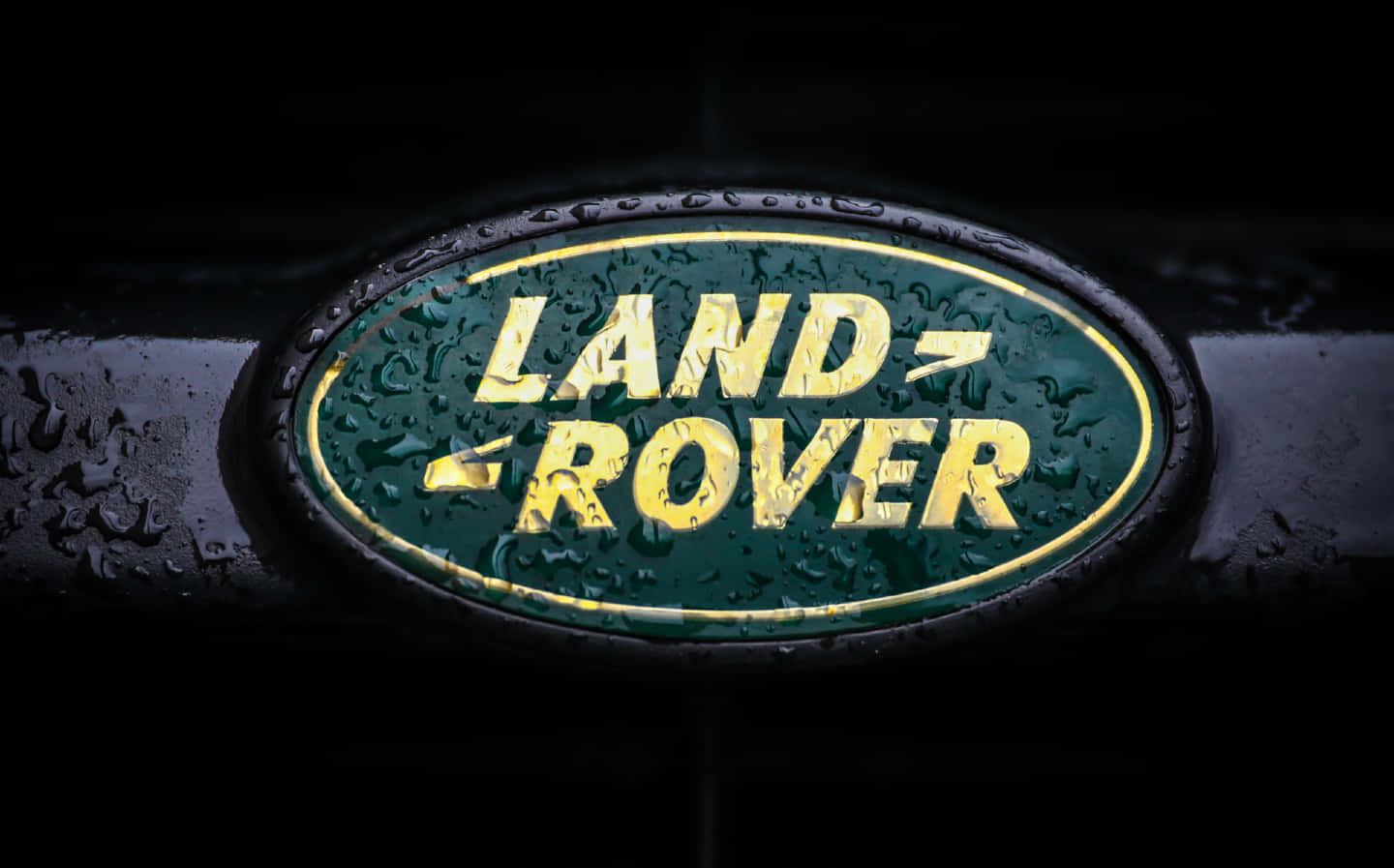 Land Rover, Land Rover badge, wet, HD Desktop Wallpaper